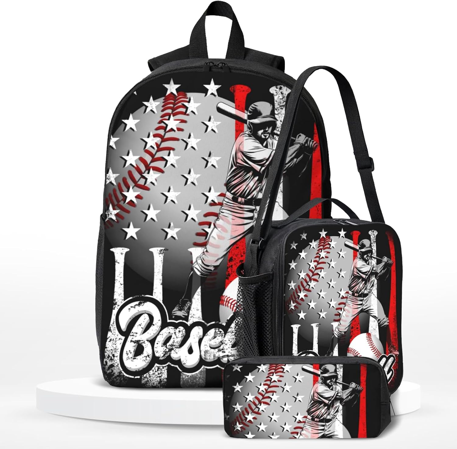 Football School Backpack for Boys Sports Theme Boys Backpack with Lunch Box Set for Kids Children Teens Elementary Middle School Large Capacity Game School Bag 17" Travel Back Pack for Age 6-18