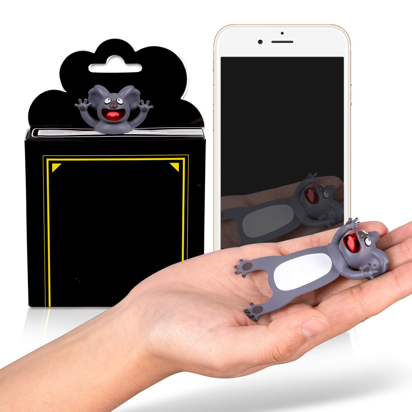 Waline 3D Cartoon Animal Bookmarks - 2 Pieces Squashed Land Animals, Cute Panda & Koala Reading Bookmarks - Back to School Gift for Students - Image 3