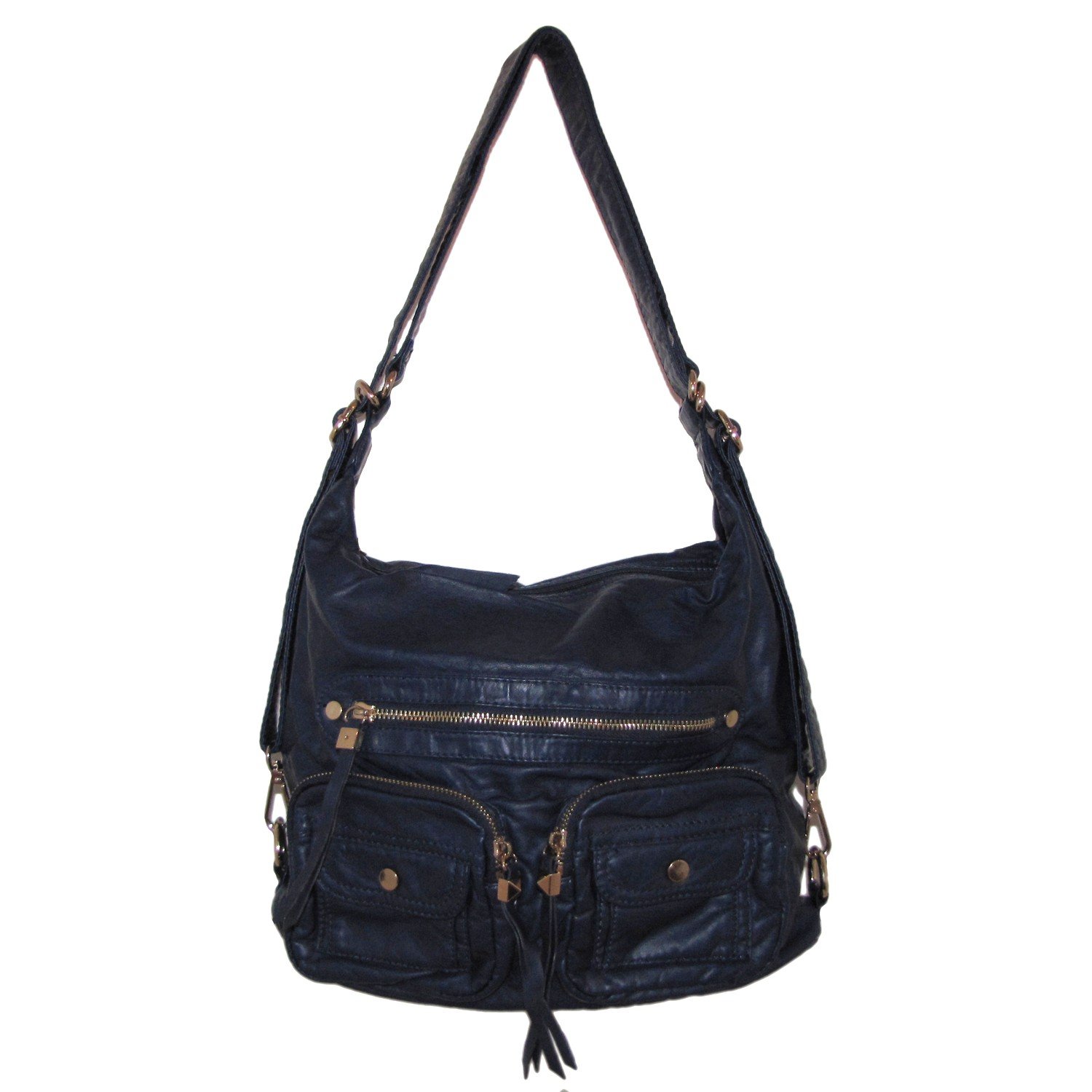 Moda Luxe Preston Convertible Backpack Handbag (Blue)