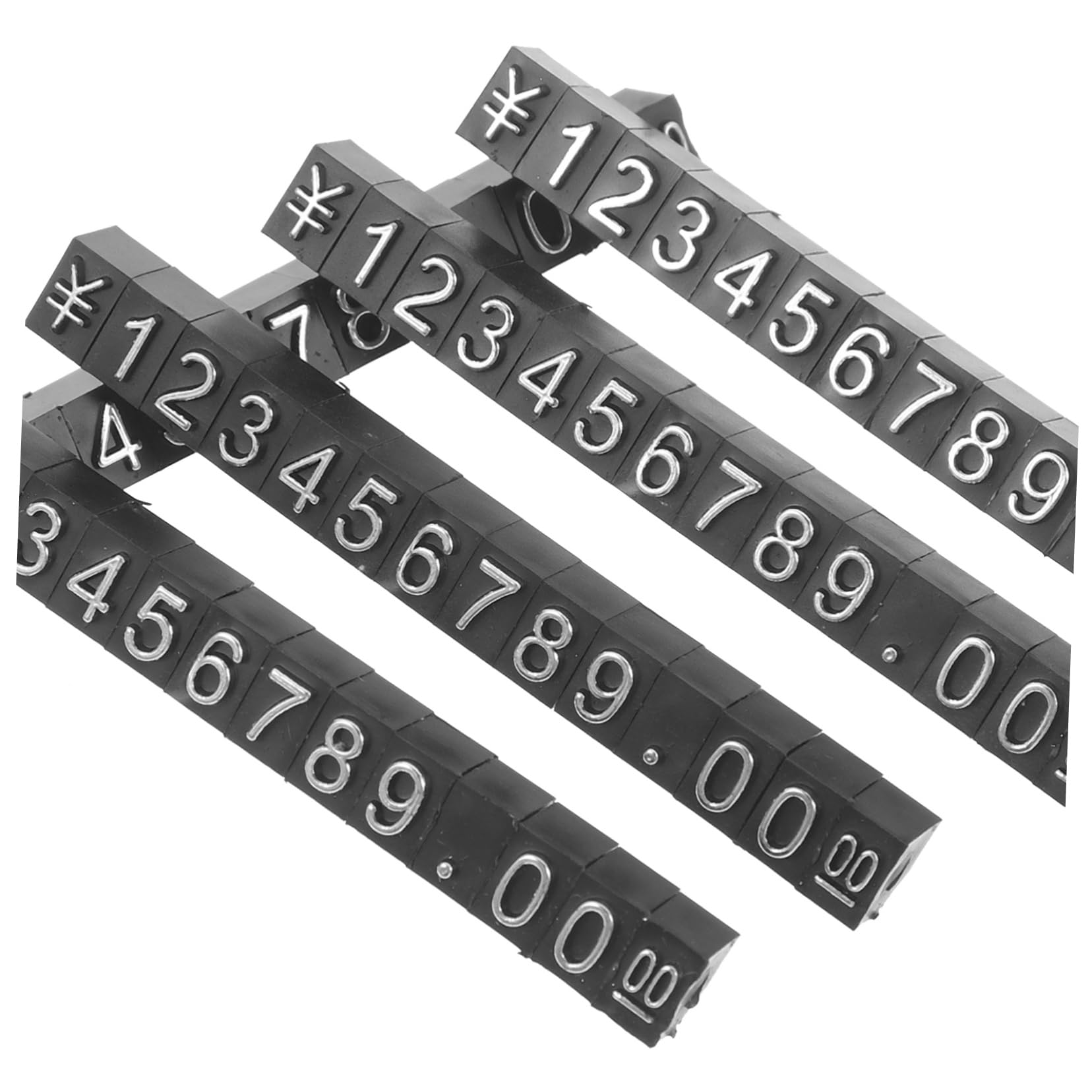 VILLFUL 10 Sets Tag Jewelry Display Blocks Display Board Display Stands Numbers Signs Jewelry Cubes Mall Signs Display Signs Blocks