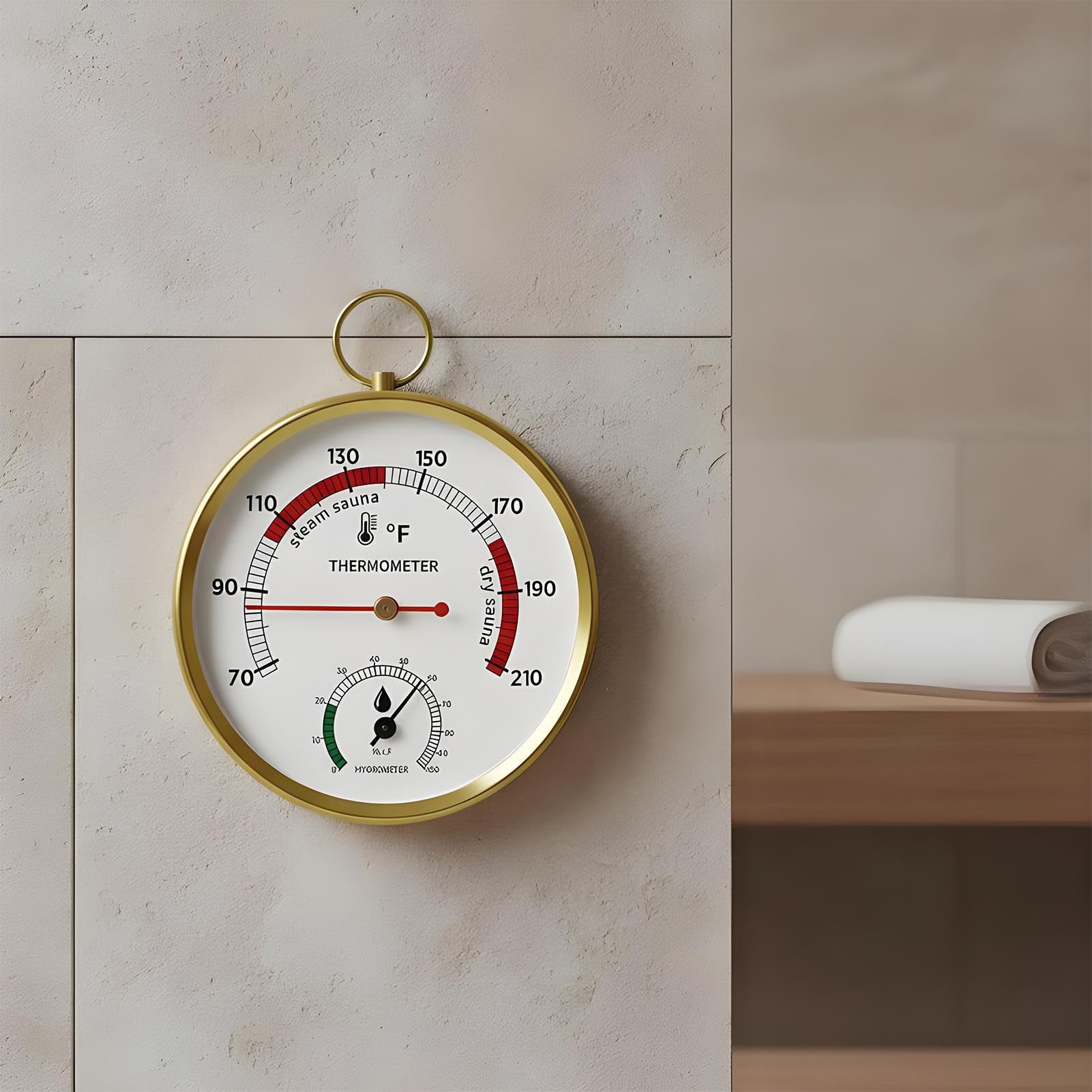 Termometro per Sauna e Bagno Turco Monitor Preciso Resistente Al Calore E | Igrometro per Spa Domestica Interna Per Appassionati, Famiglie e