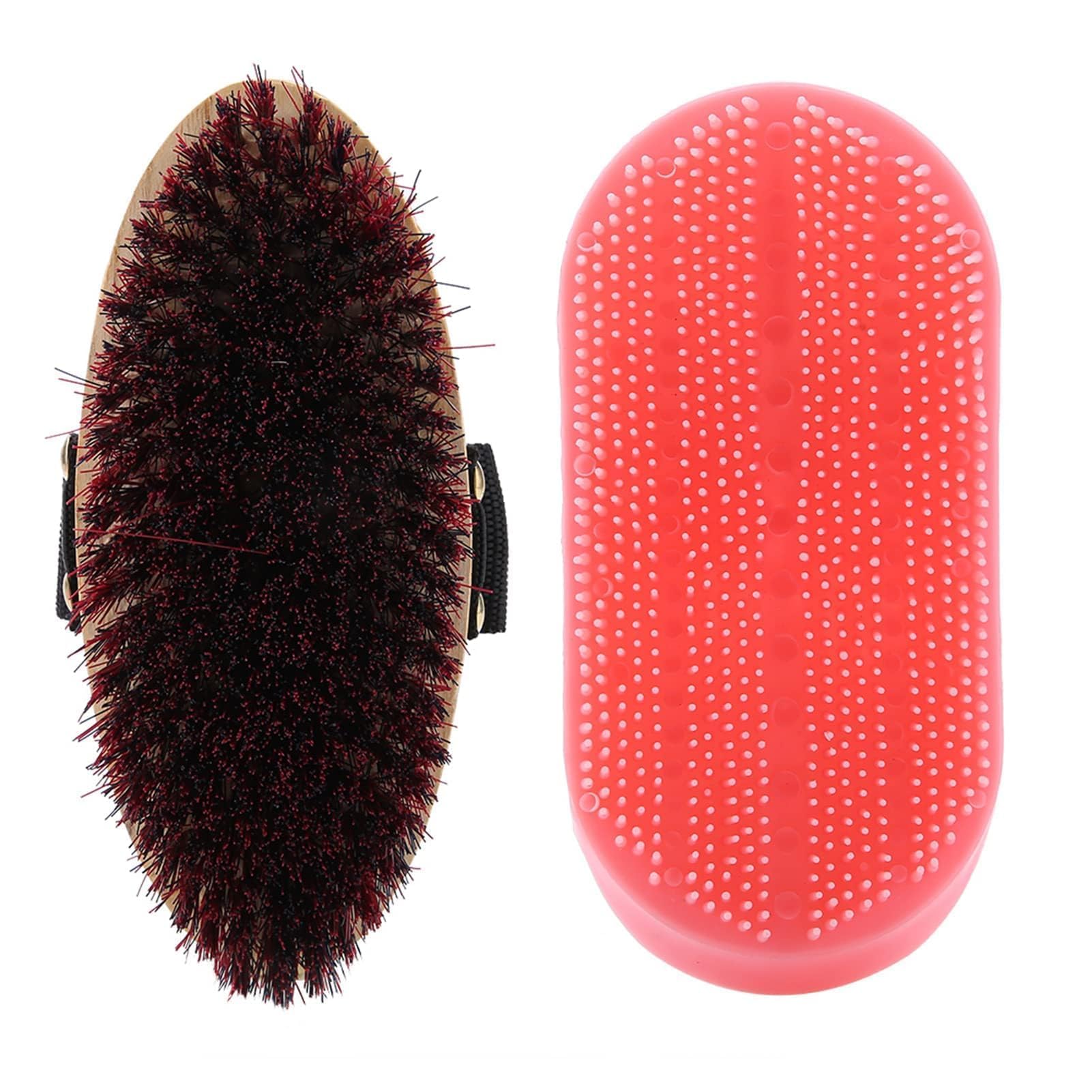 Cyrank Juego de Herramientas de Limpieza de Caballos 10pcs, Juego de Cuidado de Belleza de Caballos, Juego de Cepillo de Caballos, con limpiaparabrisas hooof Pick y Cepillo de picazón Curry Comb Pick