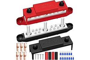 250A 12V Marine Bus Bar, Heavy-Duty Power Distribution Block