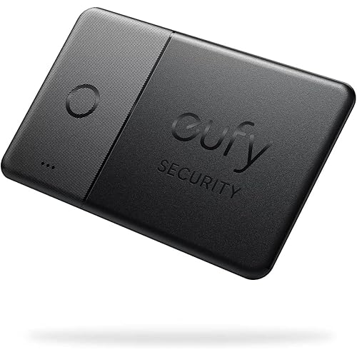 Immagine del prodotto eufy Security SmartTrack Card (nera, conf. 1), compat. Dov'è Apple (solo iOS), ricerca portafoglio e telefono, resistente acqua, durata batteria fino a 3 anni, spessore 2,4 mm (Android non supportato)