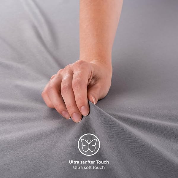 Blumtal® Basics Spannbettlaken Topper 140x200cm Jersey - Bettlaken 140x200cm aus 100% Baumwolle - Oeko-TEX zertifiziertes Spannbetttuch 140x200 - Topper Spannleintuch 140x200 - Betttuch - Weiß - 5