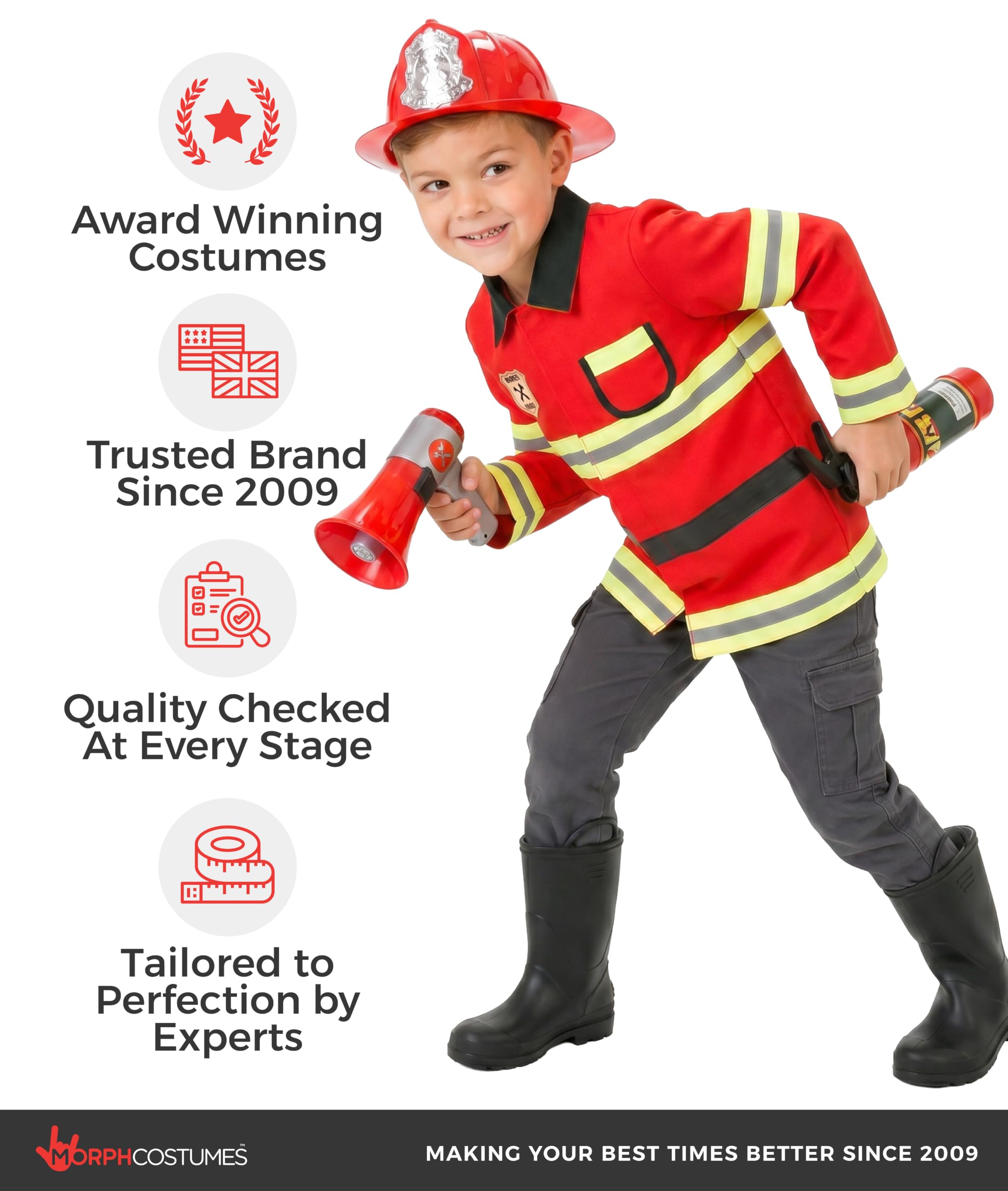 Morph Costume Pompiere Bambino, Costume Halloween Bambino