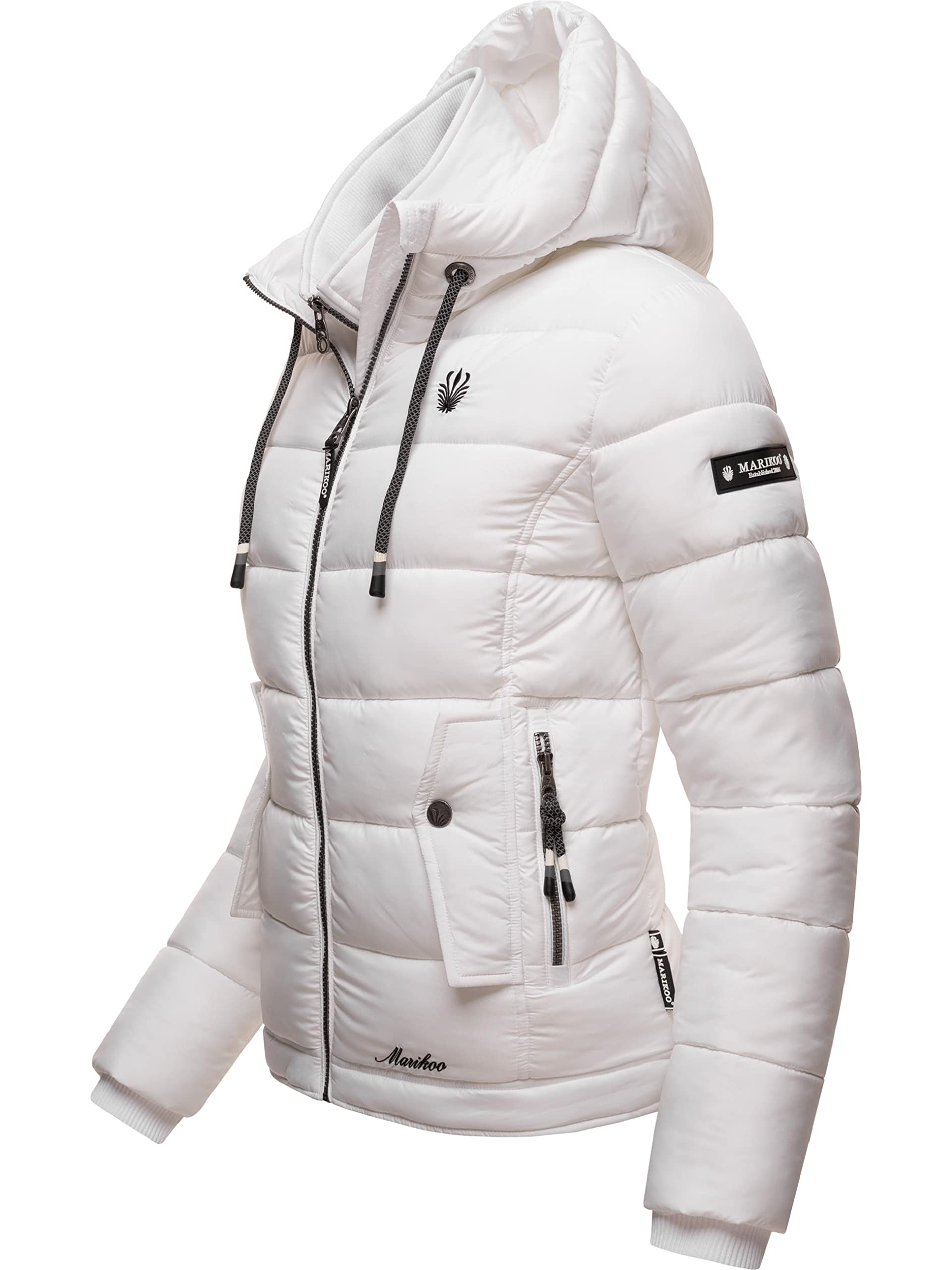 MARIKOO Damen warme Winter Steppjacke mit Kapuze Taisaa Prc XS-3XL