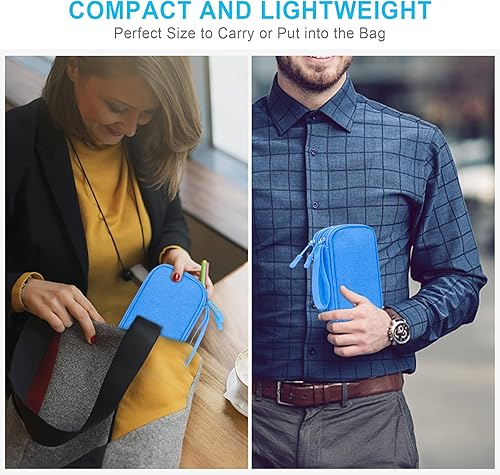 Miniatura 7 de Organizador electrónico, organizador de cables de viaje, bolsa de bolsa de transporte para accesorios electrónicos, funda de transporte portátil de