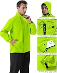 ICreek Costume de pluie imperméable Capuche Rain Gear respirant léger Packable Rain Jacket Pantalons Hommes Femmes pour la randonnée au poisson Golf