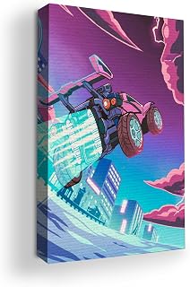 Rockket Leaggue by Mavis Print- 16x20 inches Video Game Wall Decor | HD Printed & Wooden framed wall art | Modern Wall Decor for Gift | Made in USA