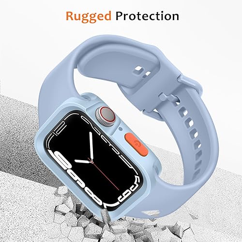 Miniatura 3 de Funda resistente compatible con Apple Watch Case de 1.772 pulgadas, 1.732 pulgadas, Series 987654SE, funda protectora de poliuretano termoplástico