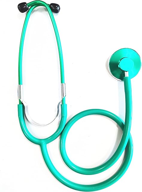 Pro Single Head Stethoscope Ideal for EMT Doctor Nurse Vet Medical Student Health Blood Stethoscope (Green)