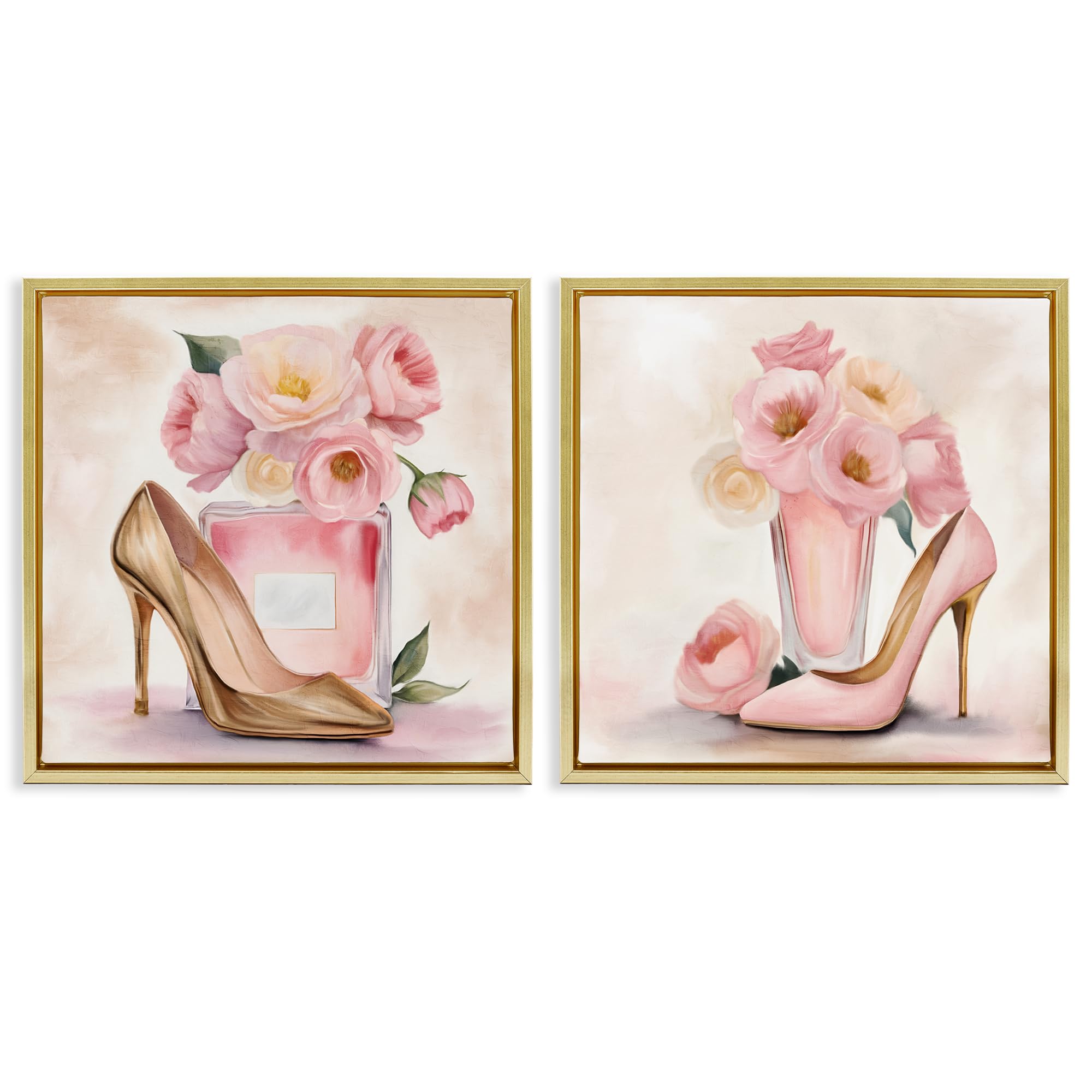 'Blush Pink Beauty'| 2pc Floating Frame Art Set 2