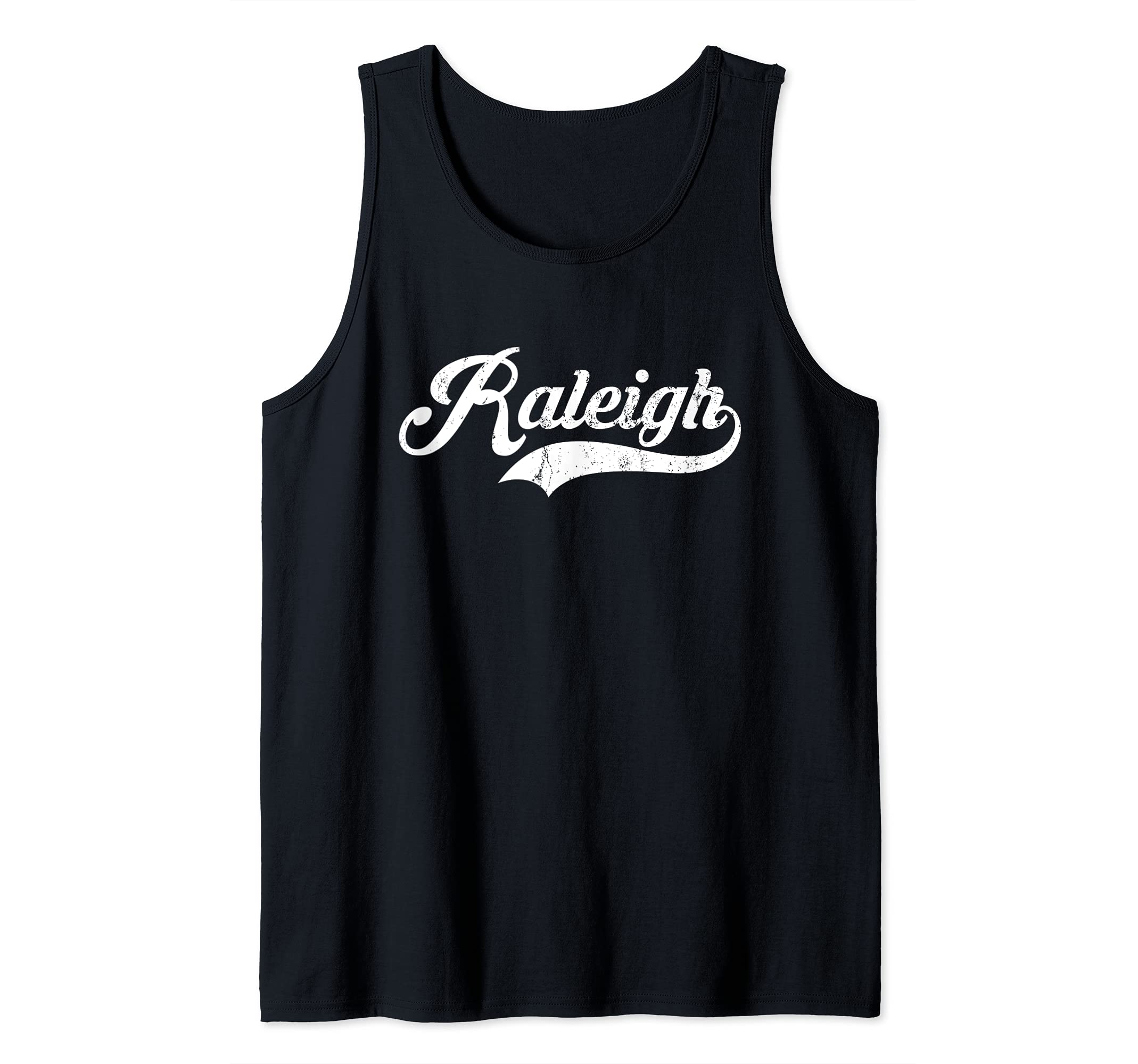 Raleigh city North Carolina State Vintage Retro design Tank Top, Black