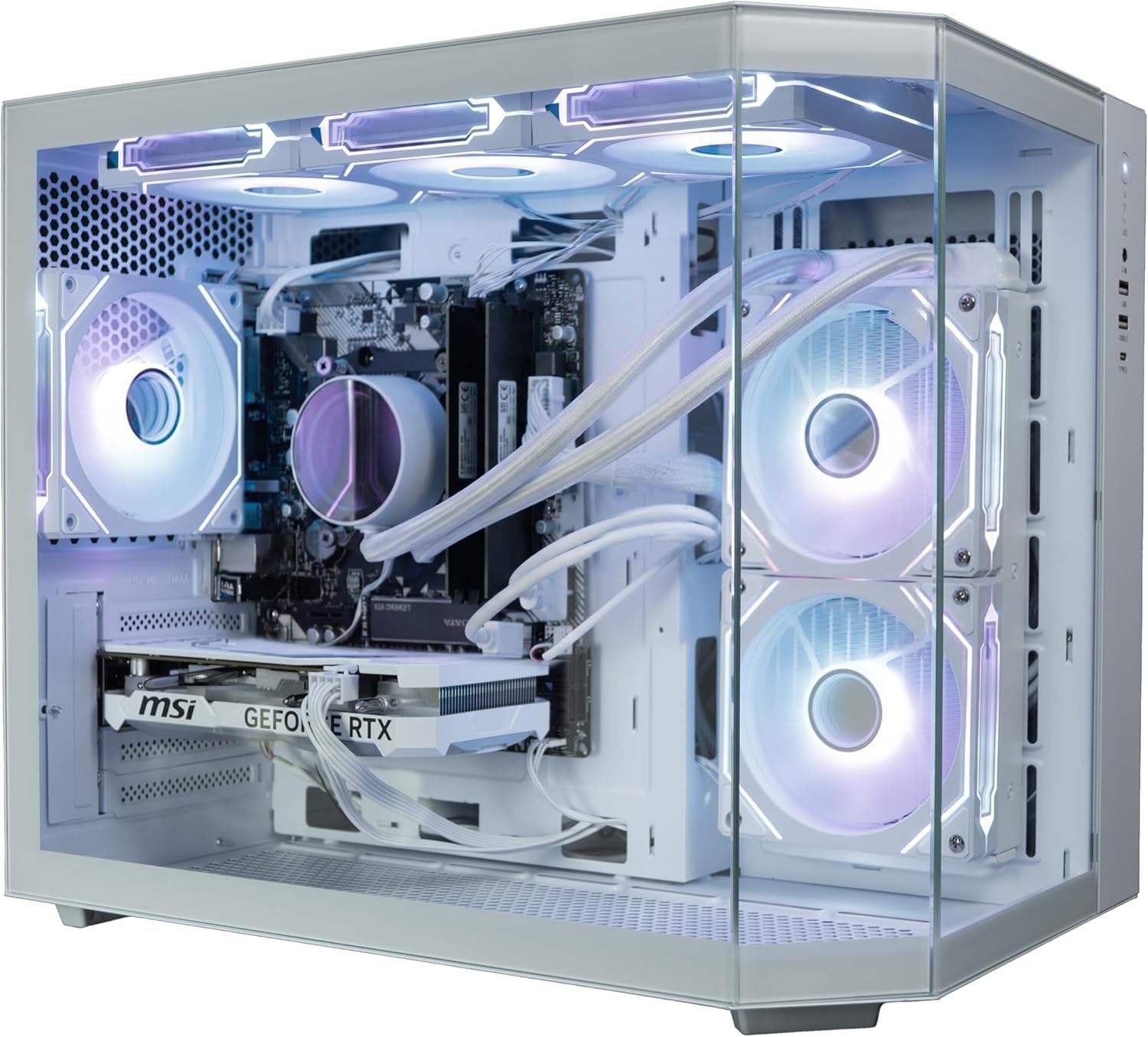 ionz Gaming PC - Desktop Computer, Ryzen 7 5800X, NVIDIA RTX 5060 Ti, 16GB RAM, 120mm AIO Liquid Cooler, 1TB NVMe SSD, 600W 80+ PSU, WiFi, Windows 11, Apex Black — view 13