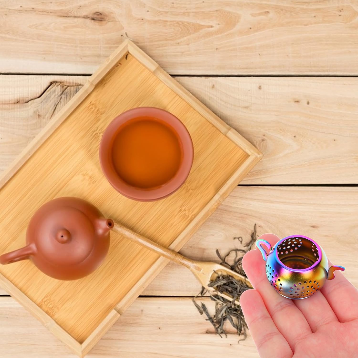 Teapot Shape Tea Infuser Stainless Steel Tea Filter for Office and Kitchen Use