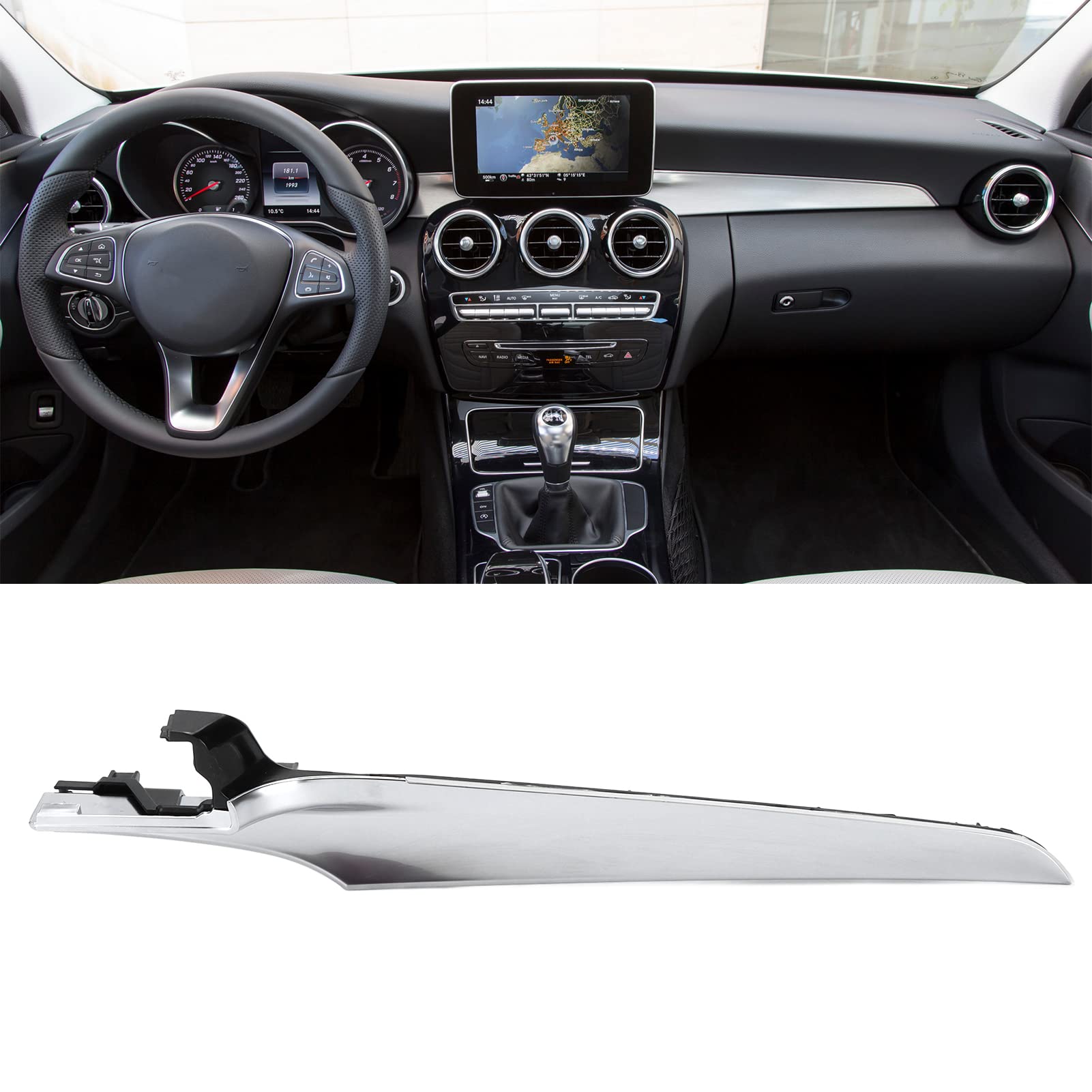 Luci Interne per Auto, Striscia Luminosa a LED per Auto Luce Ambientale 3 Colori Copertura Cruscotto Passeggero Trim Luce Ambientale Sostituzione della Luce Dell'atmosfera per