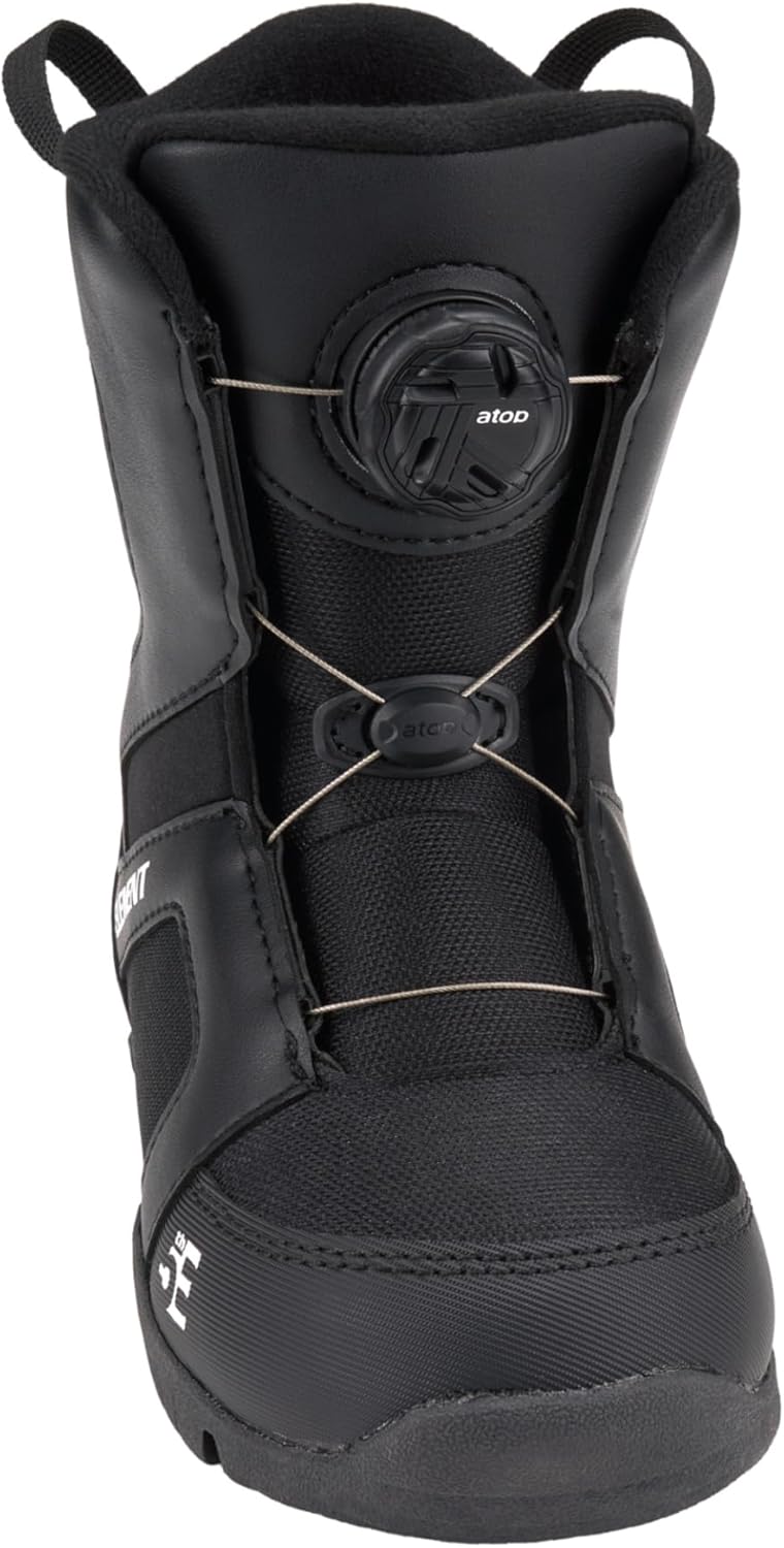 5th Element Spark Snowboard for Kid's Freeride All Mountain, Beginner and Intermediate Snowboarders with Rocker, Stealth Jr Bindings and ST Mini ATOP Boots