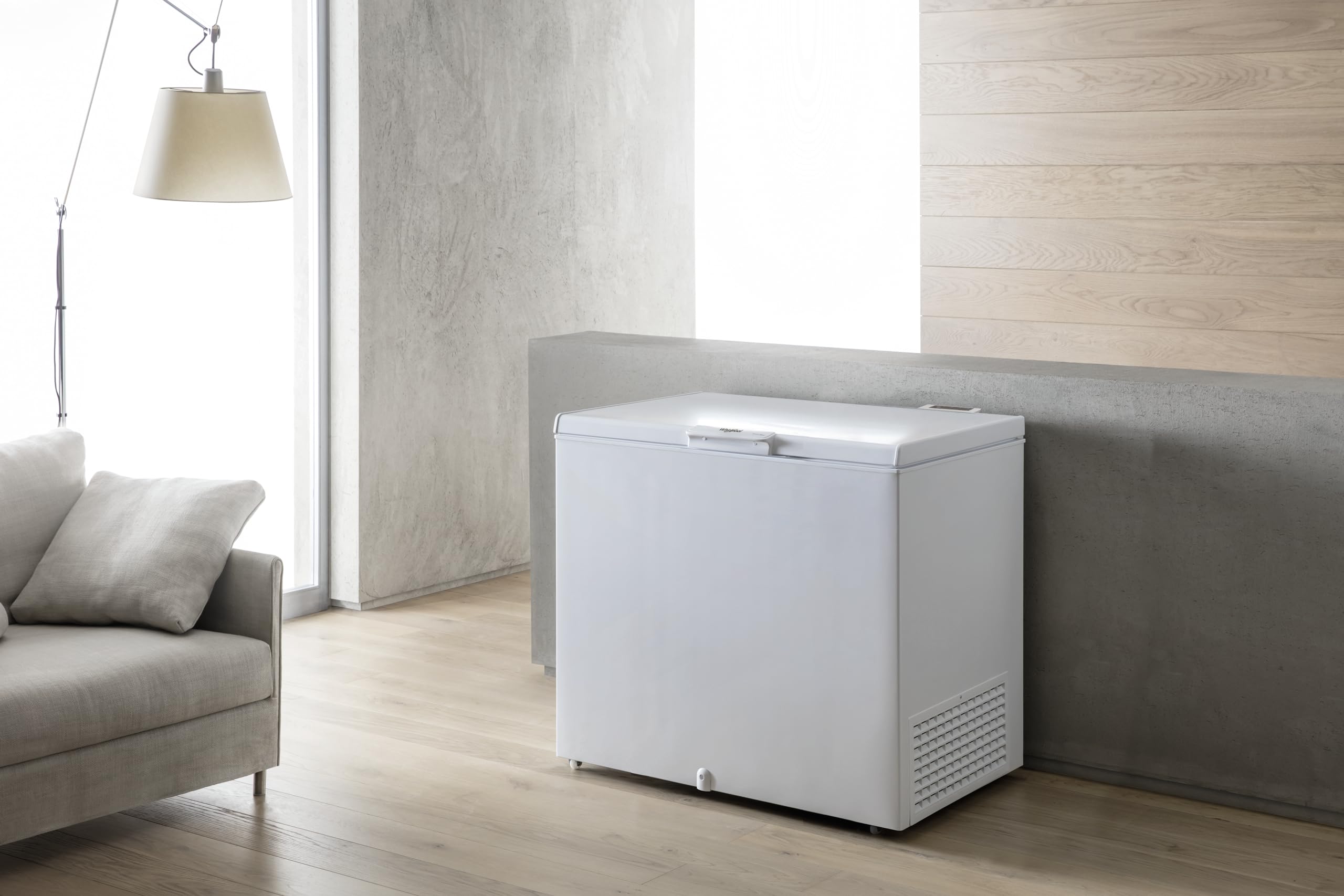 Whirlpool WHS2121(2) Congelatore a Pozzetto, Tecnologia FastFreezing, 202 L, F, Bianco