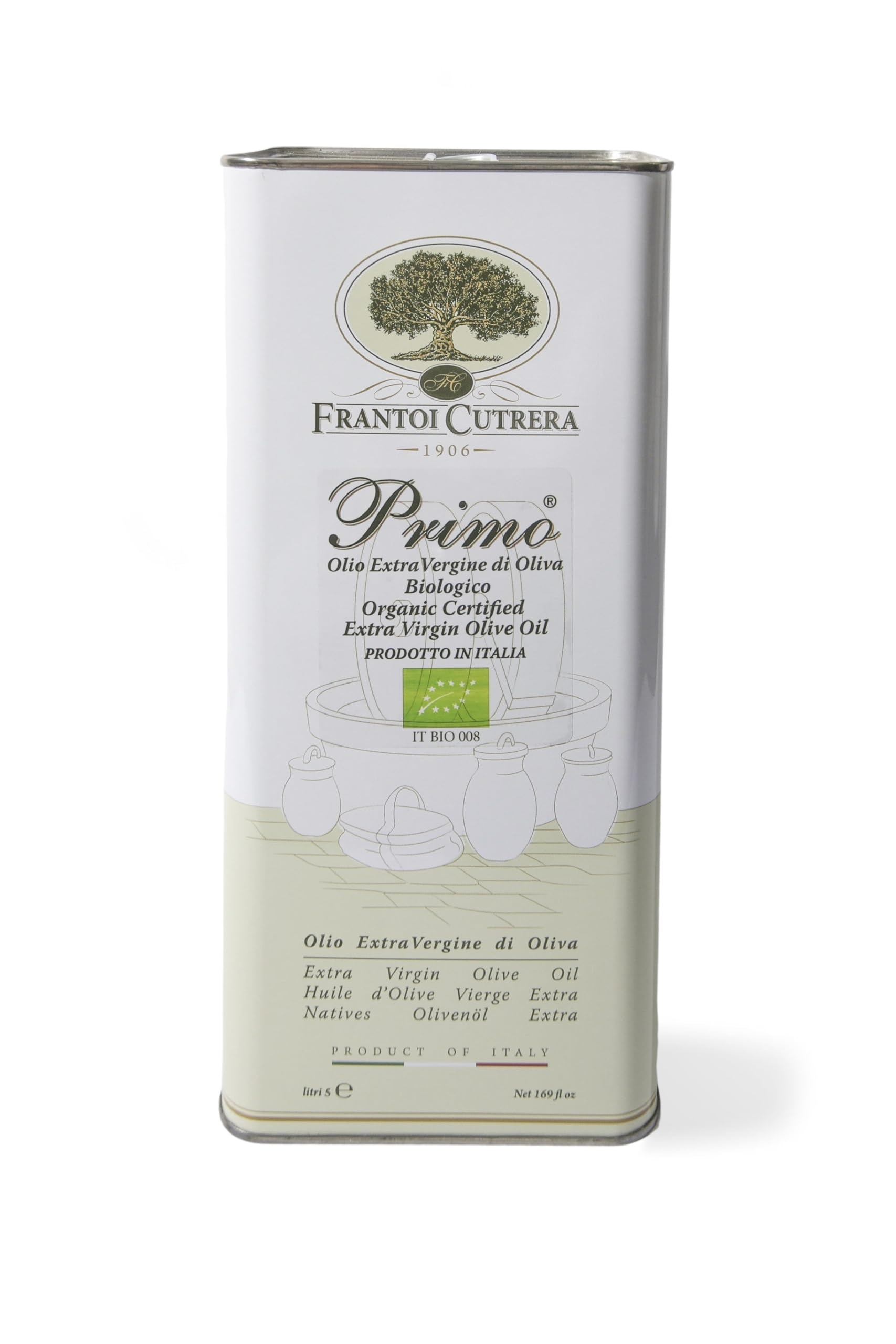 Extra Virgin Olive Oil Primo Bio can - Cutrera - 5l