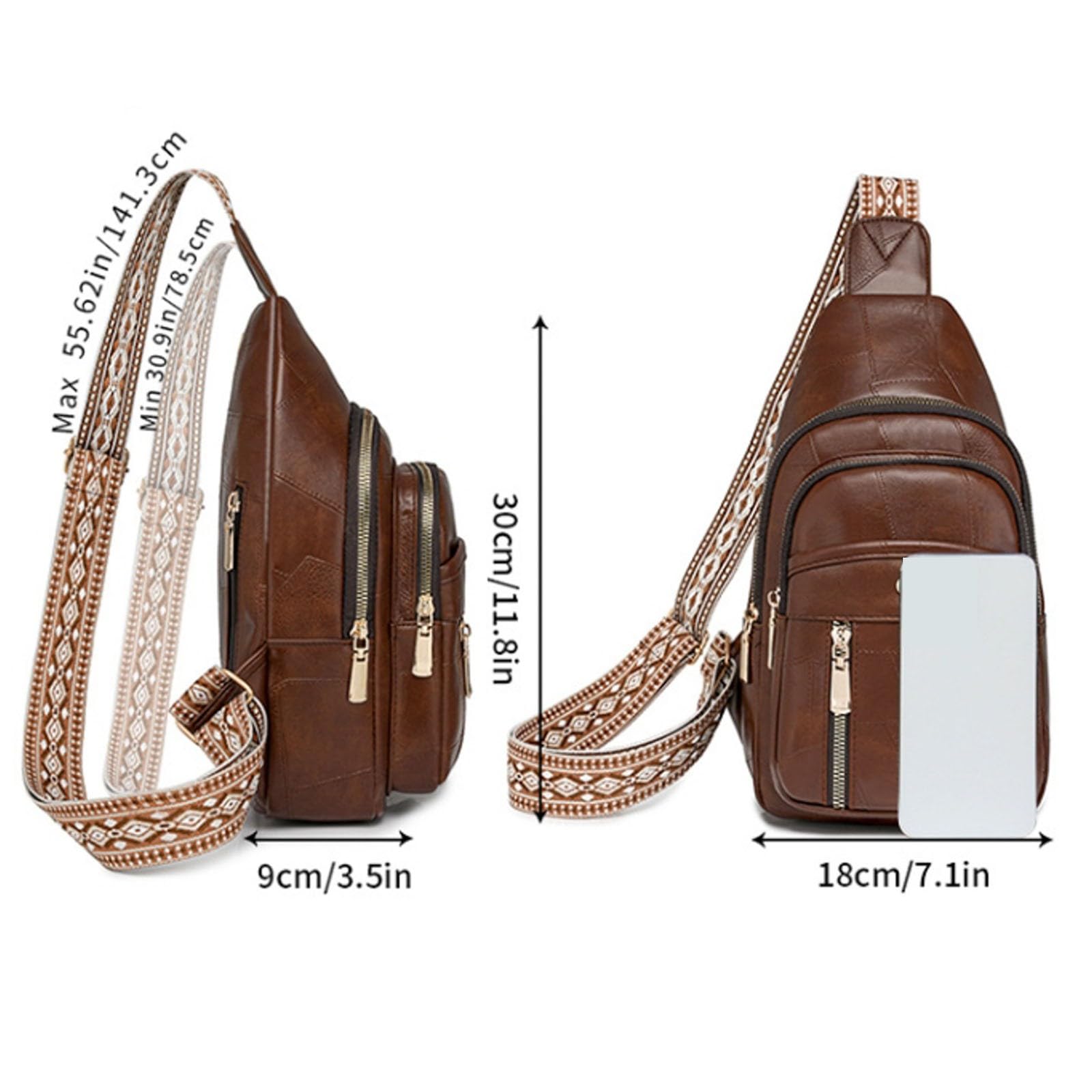 Lekka Mała Torebka Typu Crossbody Dla Kobiet I Mężczyzn Z Regulowanym Paskiem Do Gitary Zamkiem Błyskawicznym