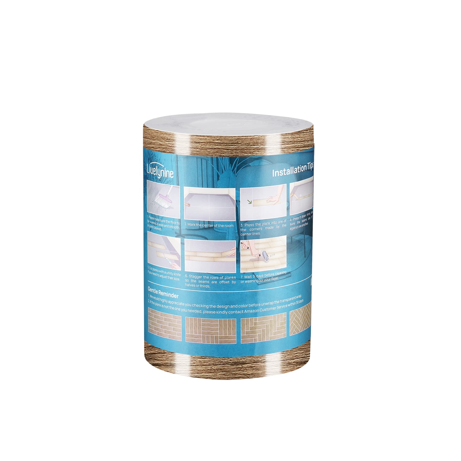 Livelynine Pavimento PVC Adesivo Effetto Legno Listoni 90x15CM Piastrelle Adesive Pavimento Cucina Linoleum Pavimenti Bagno Pellicola Adesiva Legno Rovere Carta da Parati Adesiva Muro, 4 Piastrelle