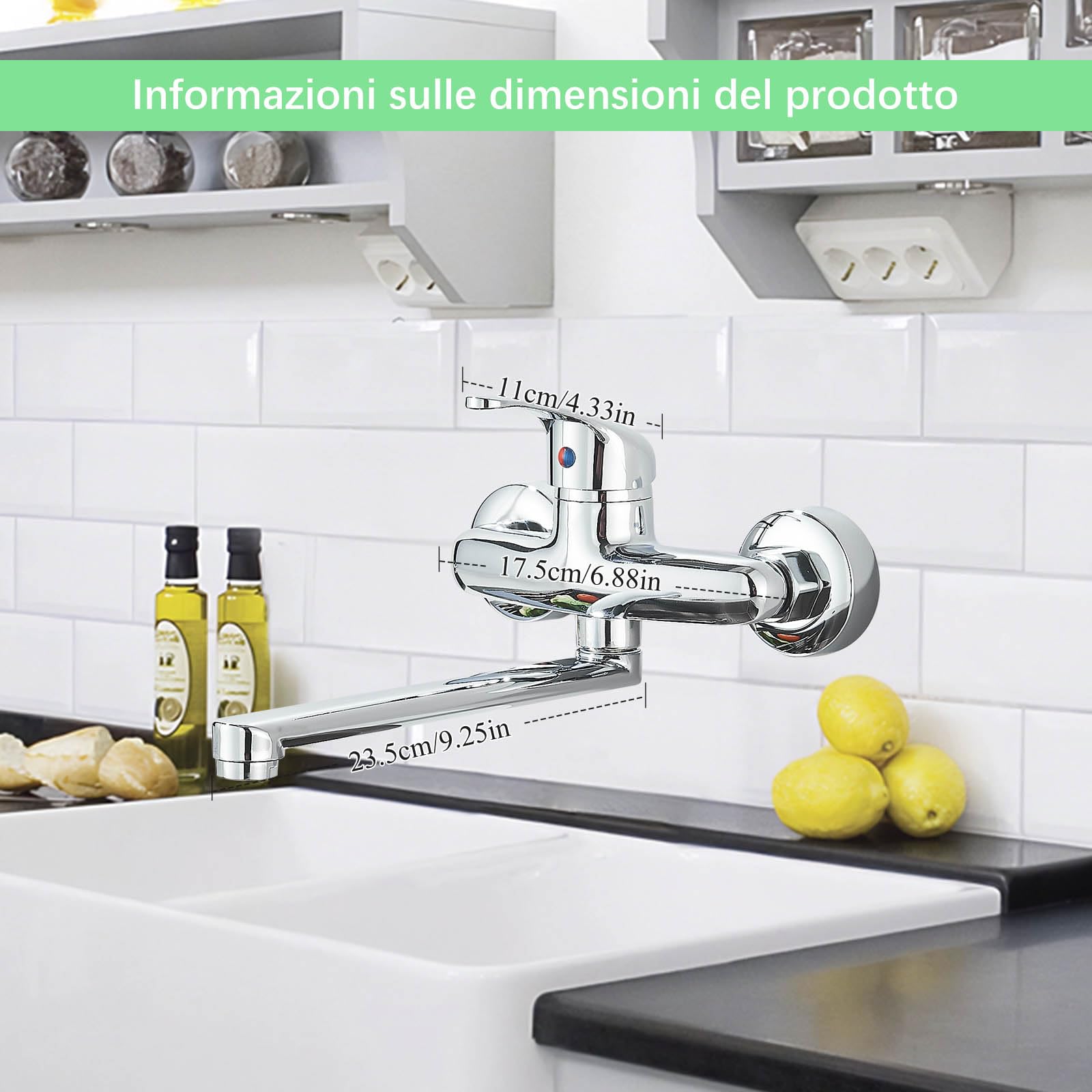 Mezclador de pared para fregadero, mezclador de cocina galvánico, mezclador monomando de cocina, boca ajustable
