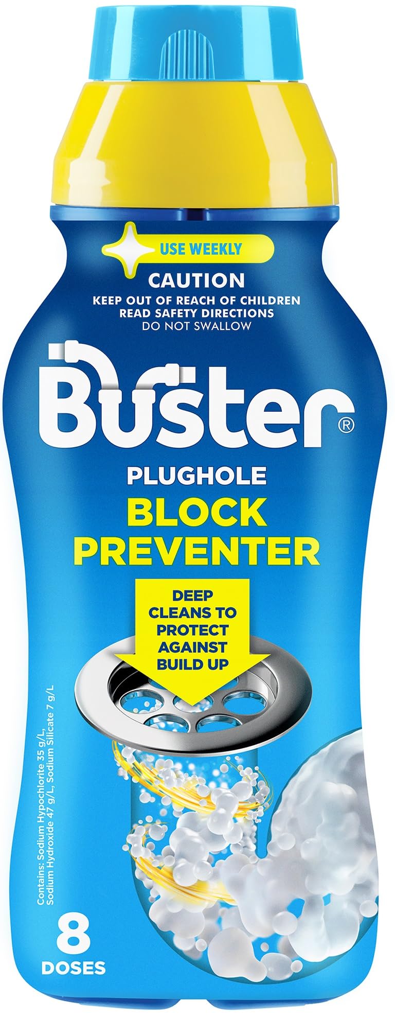 Buster Plughole Block Preventer, 500ml