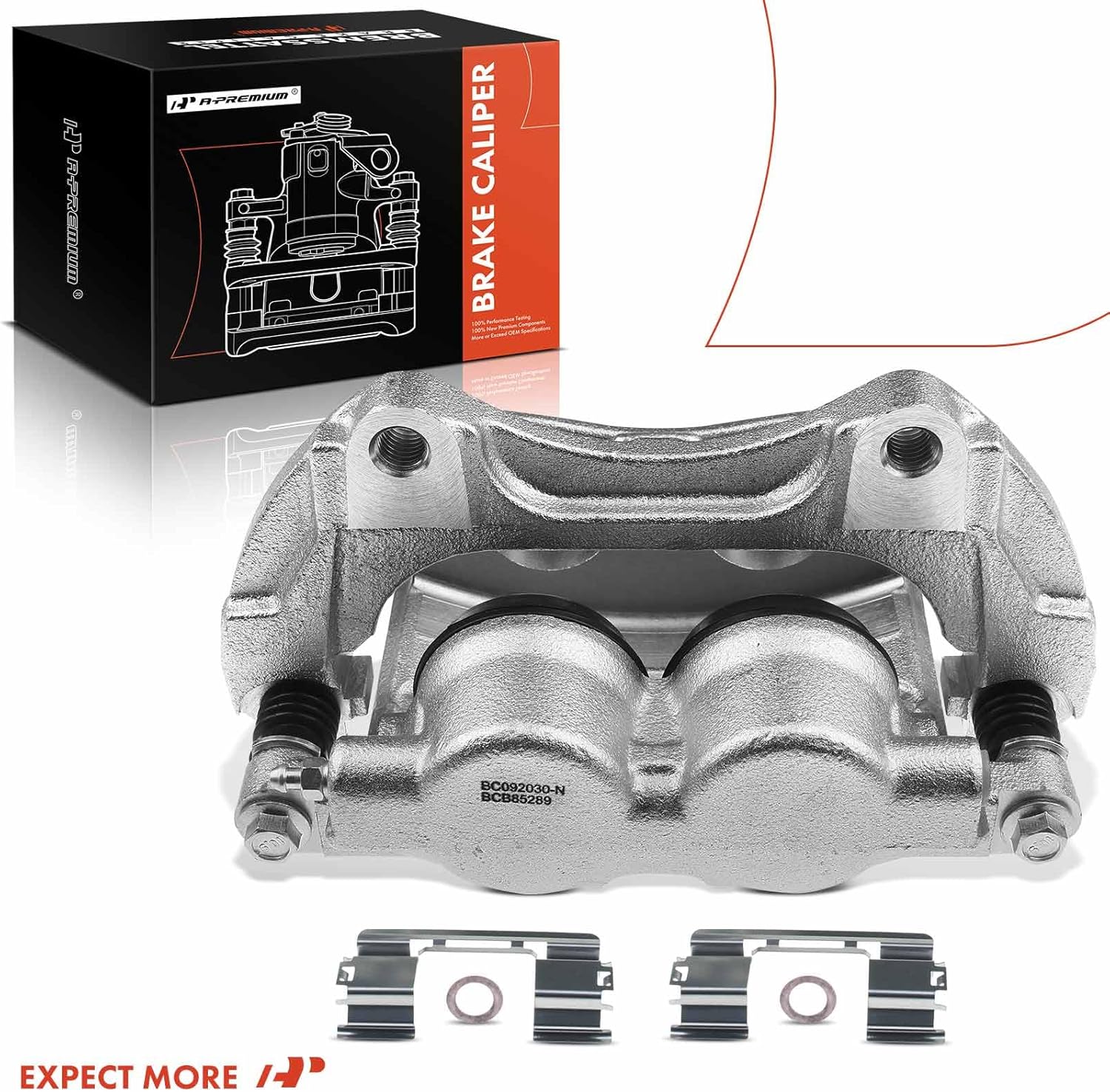 A-Premium Disc Brake Caliper Assembly with Bracket Compatible with Select Cadillac Models - SRX 2010 2011 2012 2013 2014 2015 2016 - Front Right Passenger Side