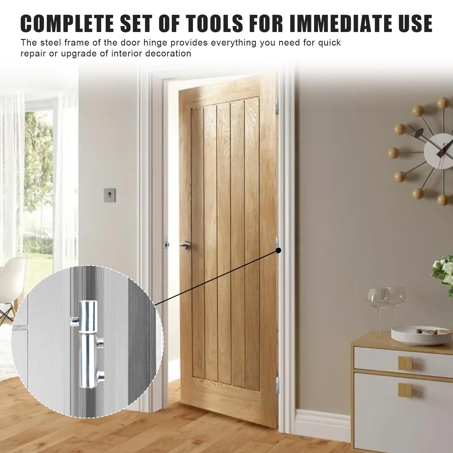 2 Pezzi Derniere per Legno per Decorazione, Cerniere Per Porte Interne Cerniere per Telaio Apecs In Acciaio Zincato, Cerniera Porta da Infilare In Due Pezzi per Legno e da Camera(Argento)