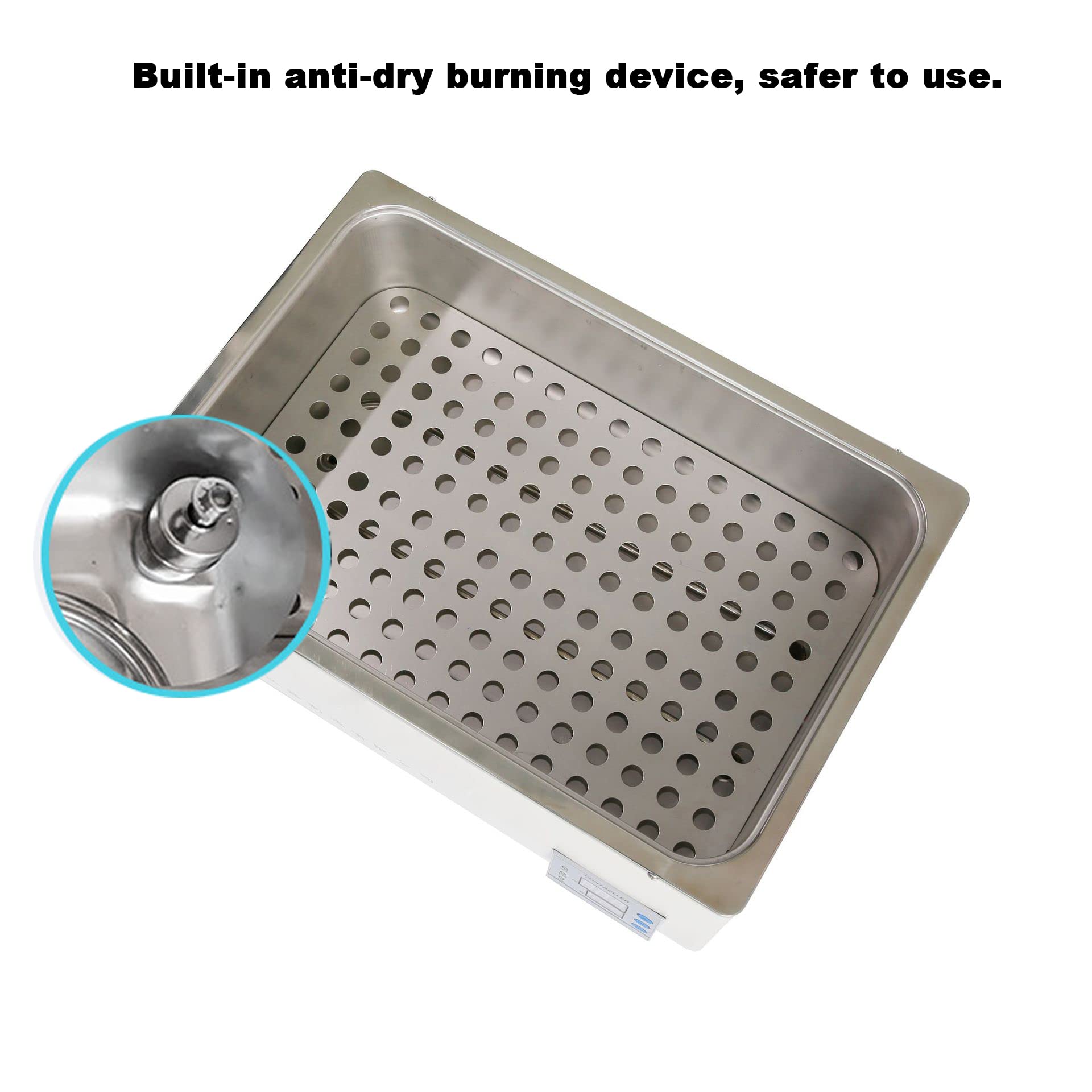 Bain-marie de laboratoire thermostatique à chauffage électrique, 1200W anti-brûlure sèche, réservoir intérieur en acier inoxydable 304 d'une capacité de 20L 6 ouvertures