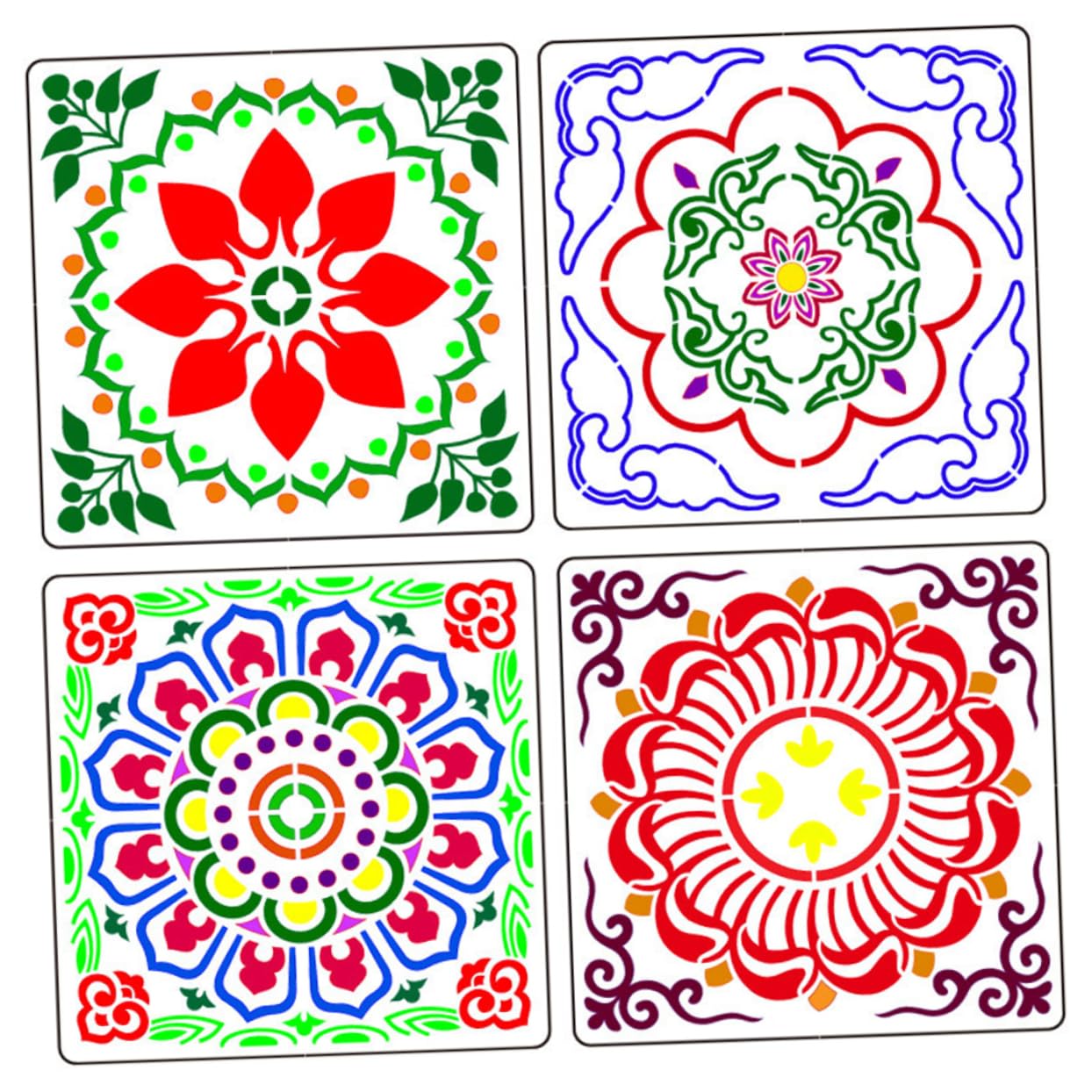 Operitacx 36piezas Plantillas De Mandala Reutilizables Para Pintura y Dibujo Estampas De Decoración Diseño Creativo Para Manualidades y Proyectos De Arte