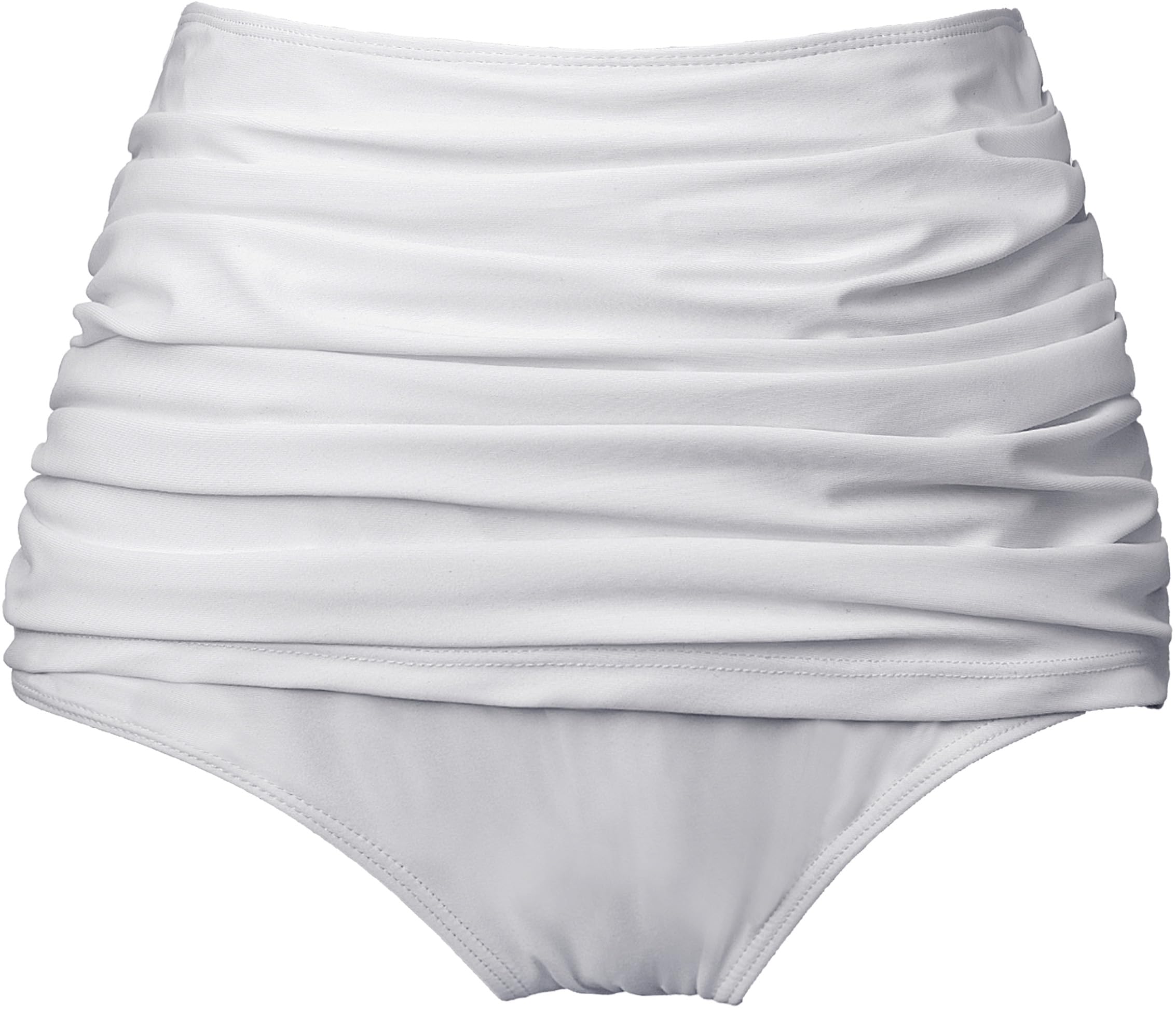 COCOPEAR Women's High Waisted Full Coverage Bikini Bottom Ruched Bathing Suit Bottoms for Women Tummy Control Swim Bottoms