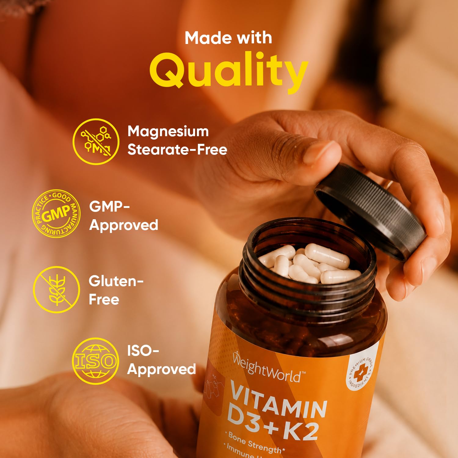 WeightWorld Vitamin D3 K2 5000IU Capsules | High Calcium Absorption,120 Ct — Amazon image 13