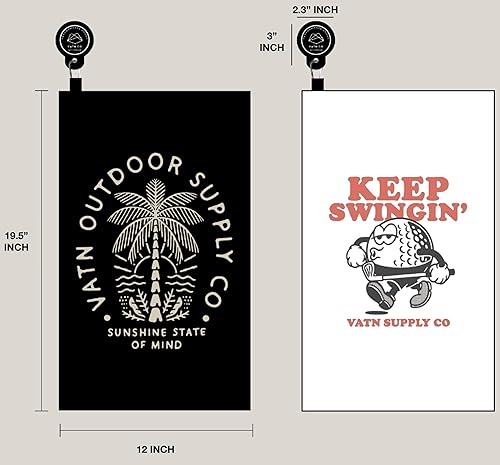 Miniatura 2 de Toalla magnética, 20 pulgadas, toalla de golf de microfibra de palma negra, gofre, fuerte imán para sujetar a carritos de golf o palos (palma -