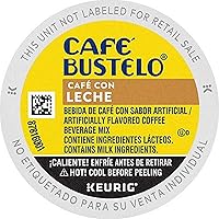 Vista 1 de Café Bustelo Café con Leche - Café expreso con sabor 24 cápsulas Keurig K-Cup
