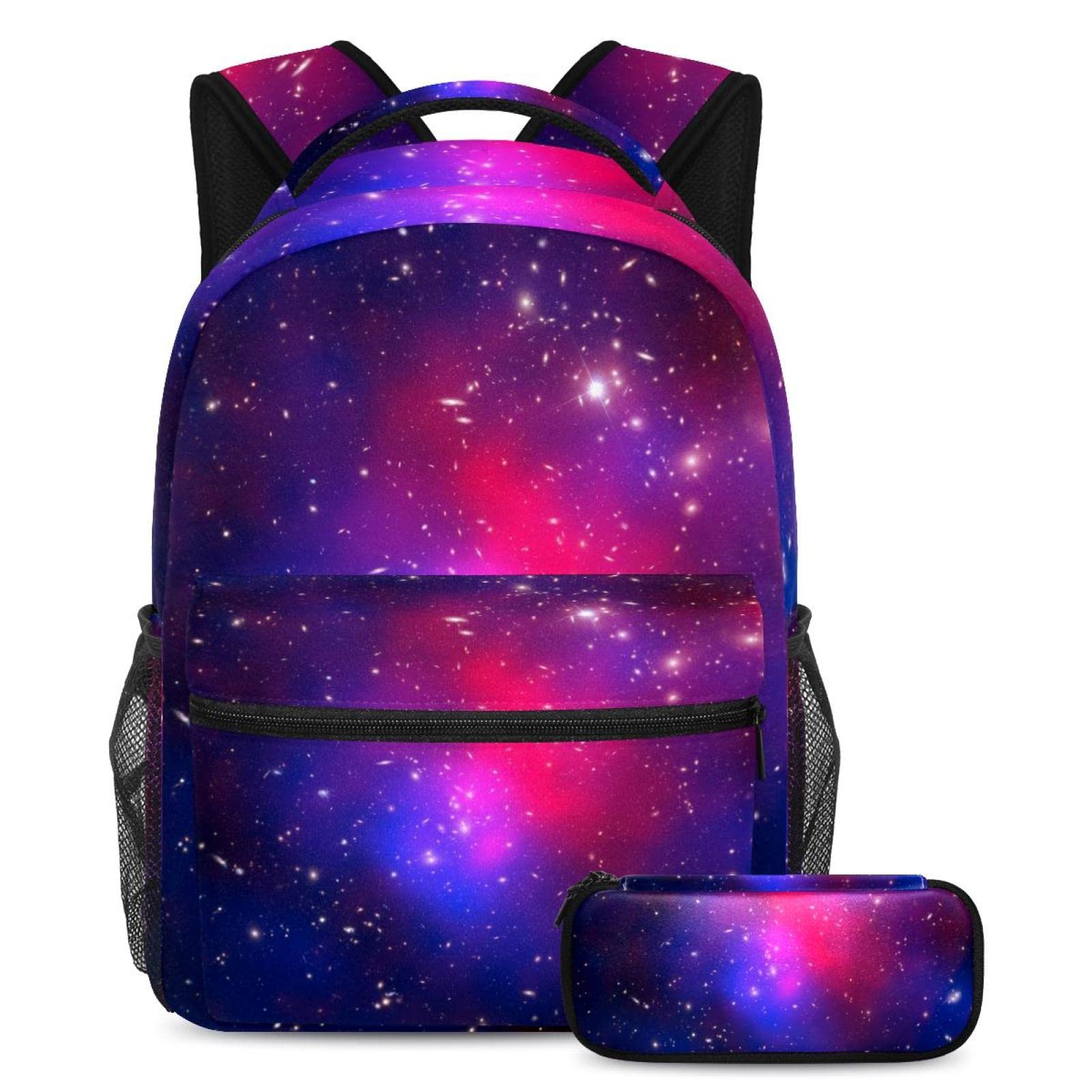 Sac à dos galaxie avec trousse pour l'école et l'université