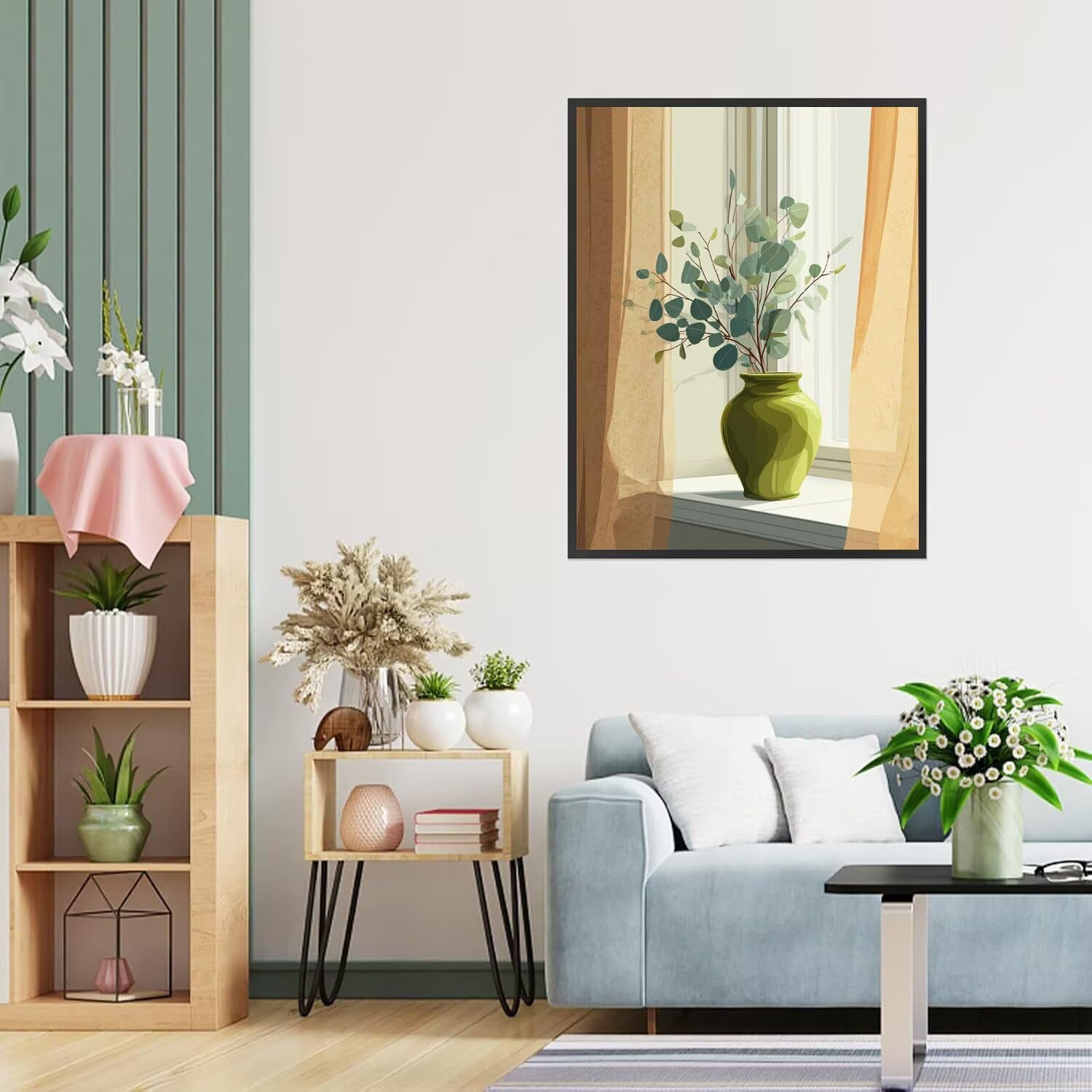 Dipingere con i Numeri Adulti Vaso, finestre Dipingere con i Numeri Bambini DIY Kit, Set Premium con Pennelli, Decorazione Casa & Creativo Regalo di Compleanno, Attività di Tempo libero 70x95cm z-182