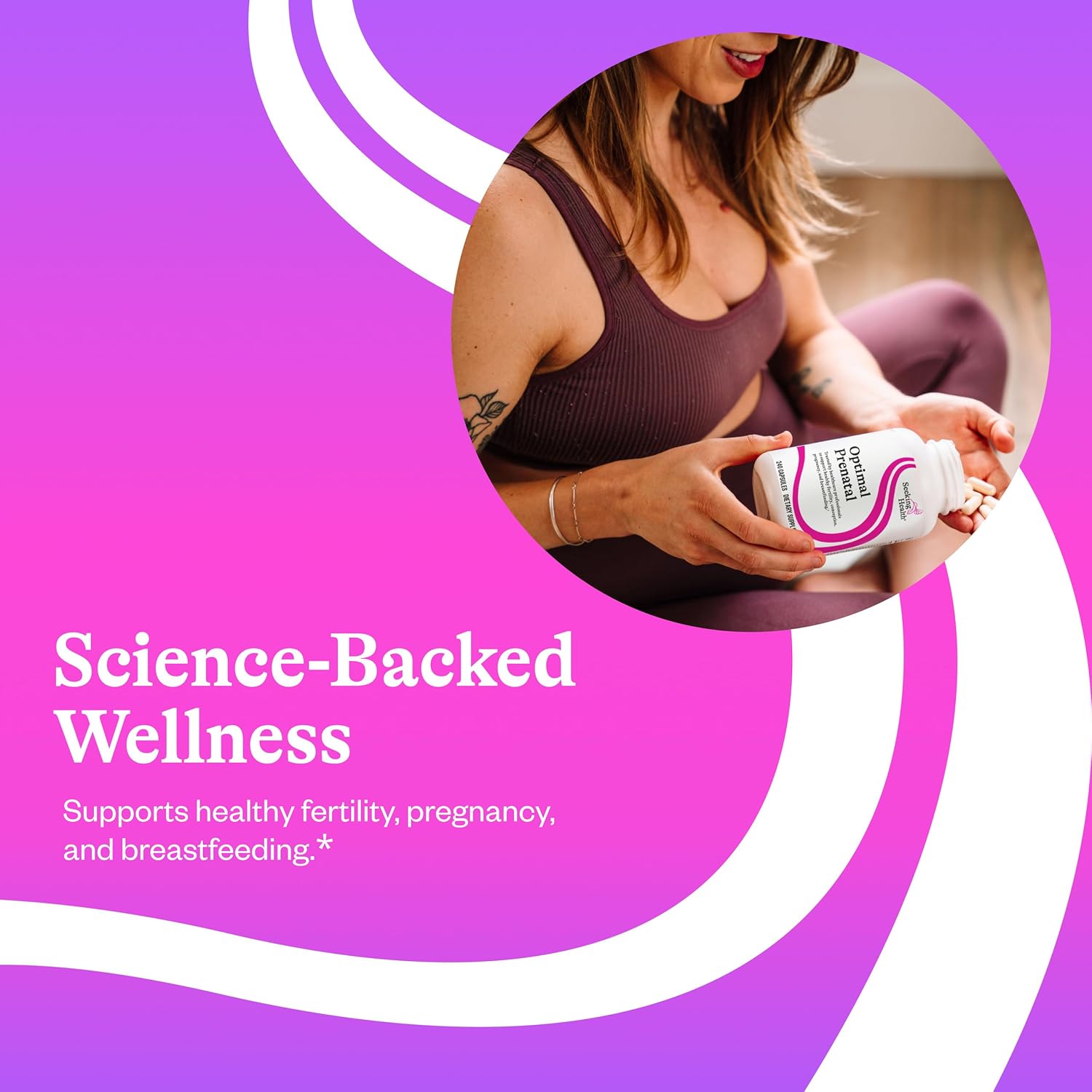 Seeking Health Optimal Prenatal - Supplement with Vitamin B12, L-Methylfolate, & Choline - Vegetarian Supplement to Support Optimal Prenatal Health - 240 Capsules - Image 4