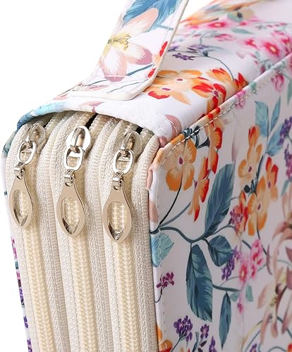 Miniatura 9 de Lbxgap Estuche para lápices Jungle con 120 ranuras de tela Oxford, con ranura para lápices, organizador con práctico envoltorio portátil, soporte