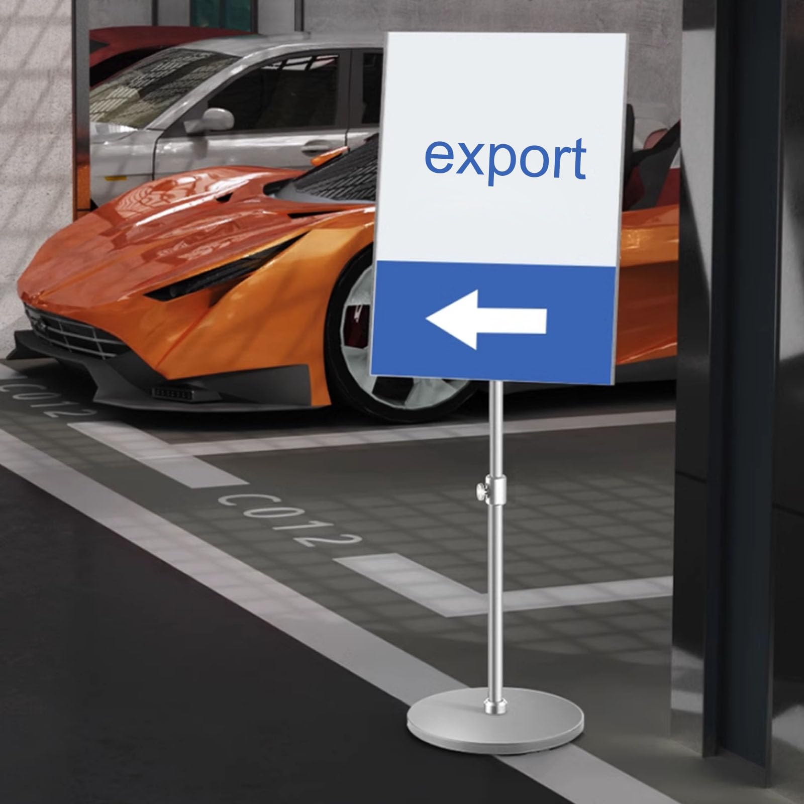 Support de panneau A4 réglable – Support de présentation robuste pour affiches, menus et avis – Idéal pour les événements et les publicités