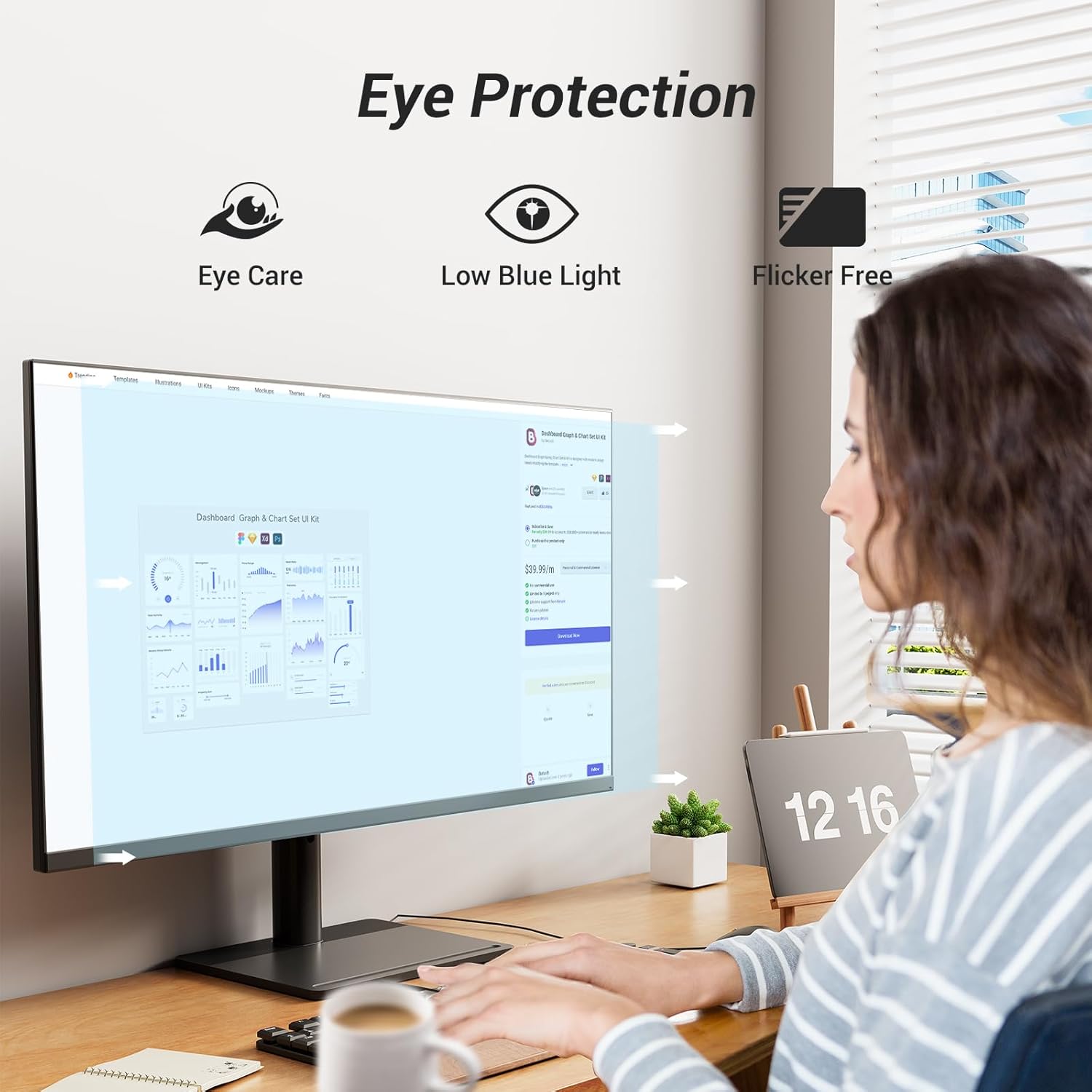 TITAN ARMY P32H2U monitor eye protection features