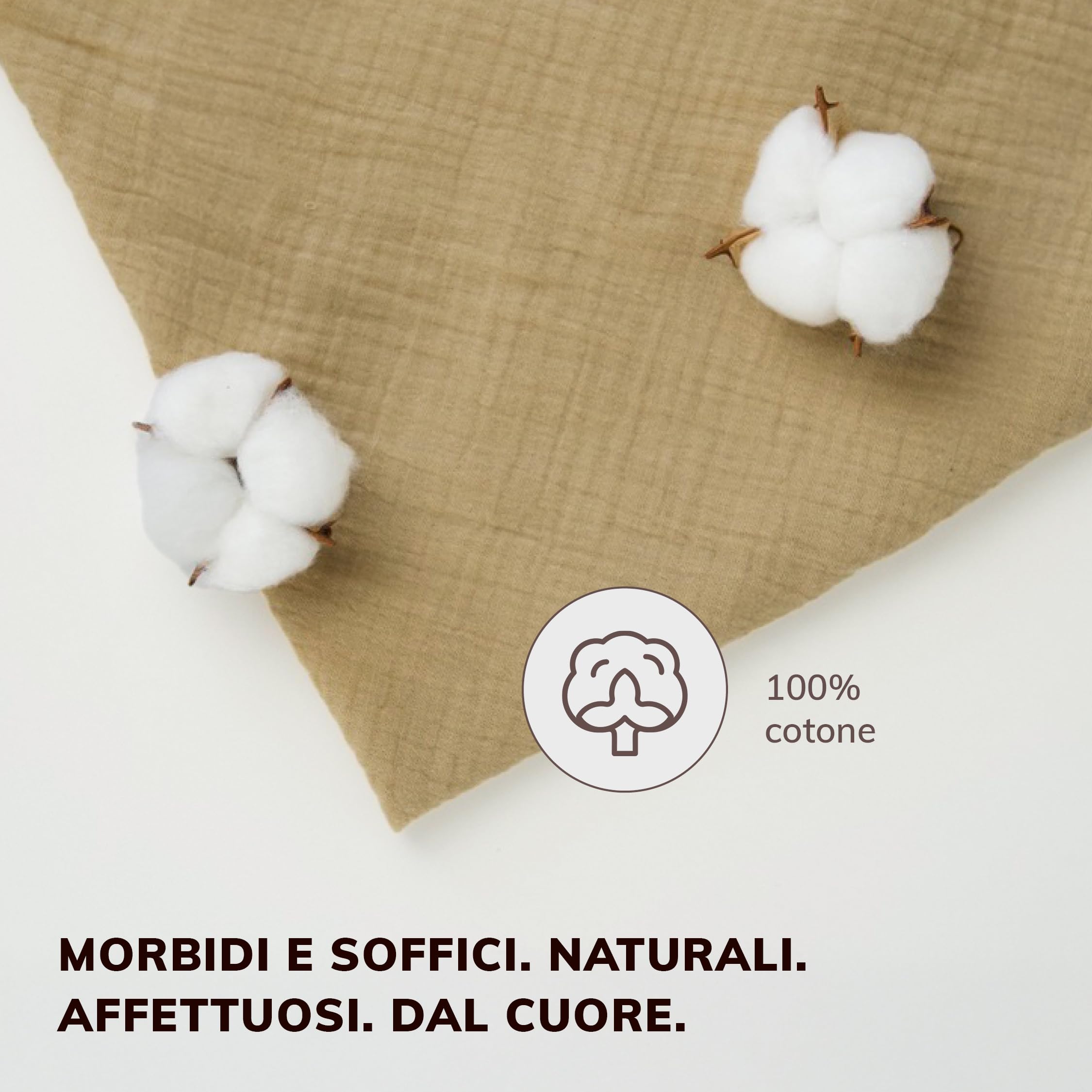 Mussole cotone 100% set di tre neonato garza
