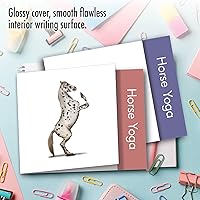 Vista 6 de The Best Card Company - 10 tarjetas de notas de yoga en blanco (4 x 5.12 pulgadas) - Tarjetas de notas en caja con sobres, tarjetas de animales