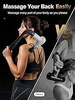 Vista 6 de cotsoco Pistola de masaje con mango de extensión mejorado, masajeador de espalda de tejido profundo de percusión con 4 cabezales de masaje y 6
