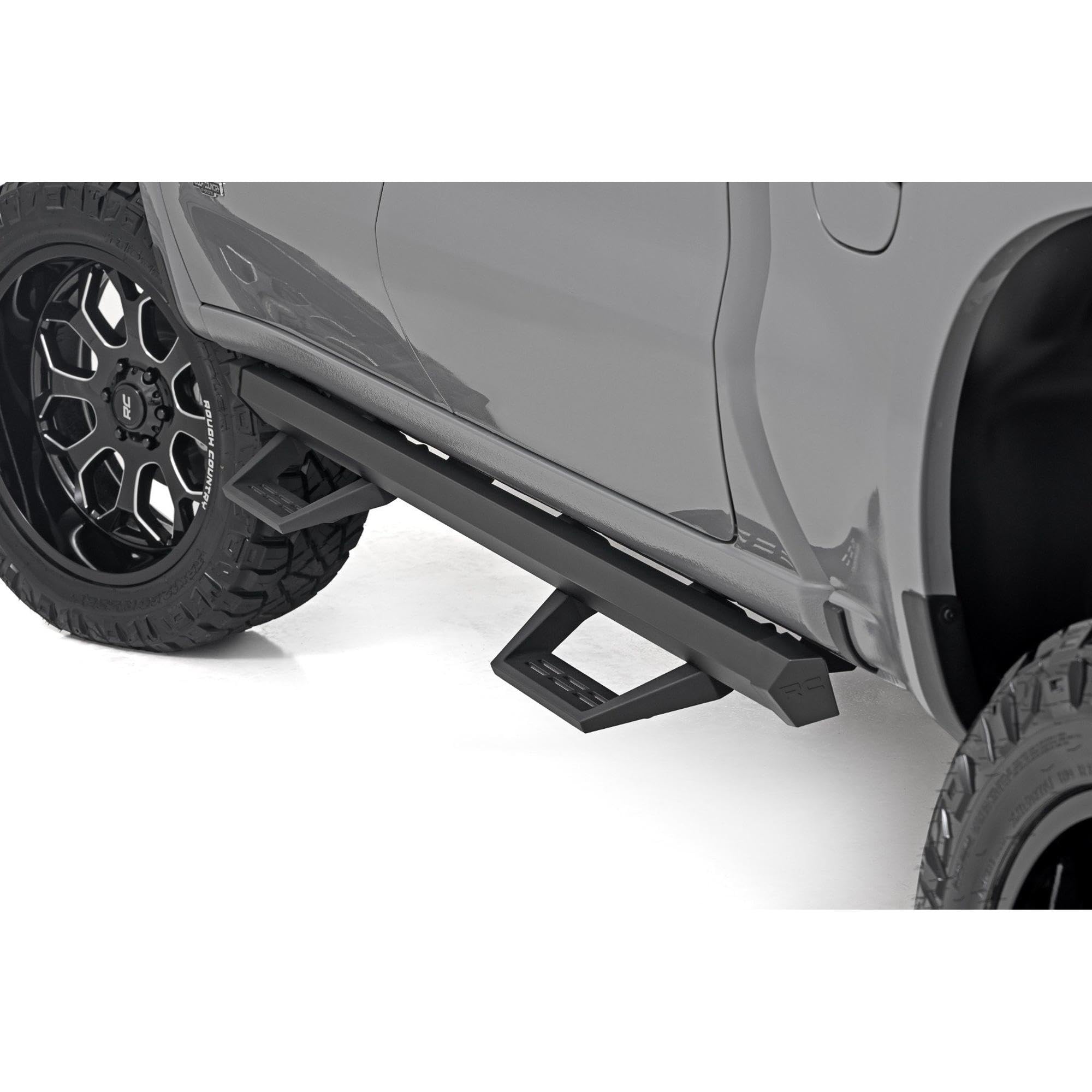 Photo 1 of ***STOCK PHOTO REFERENCE ONLY***

Rough Country SRL2 Aluminum Side Steps for Chevy Silverado & GMC Sierra 1500/2500HD CrewCab (2019-2026 & Refresh) - Modular Running Boards with Adjustable Step Placement