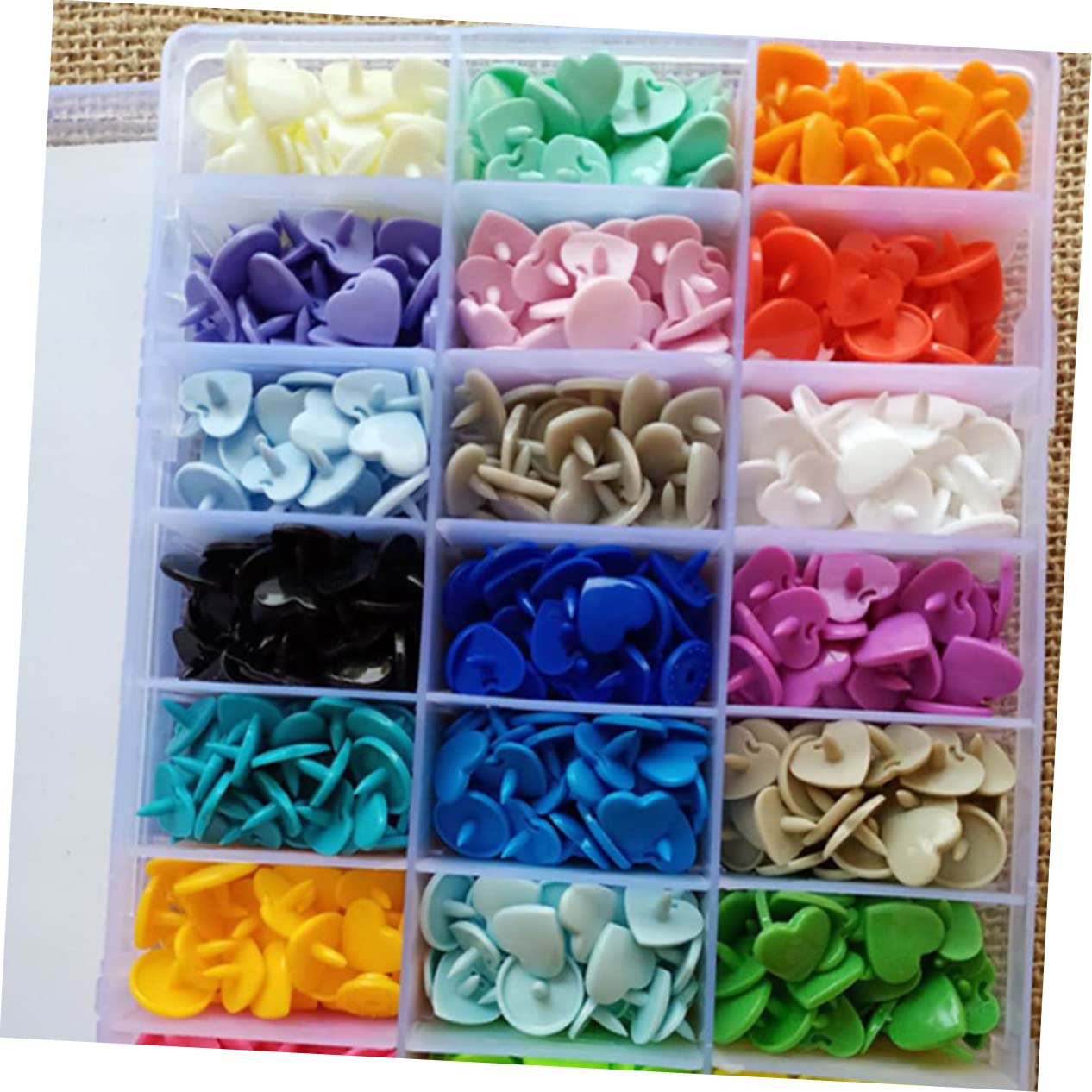 SHINEOFI 360juegos Botones de Plástico Broches Presión para Ropa Kit de Broches Presión para Manualidades y Bricolaje Botones para Tela