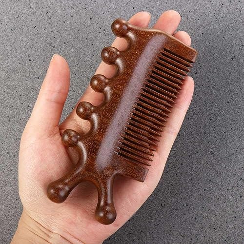 Miniatura 5 de Kopida Peine de masaje 3 en 1, peine de masaje meridiano multifunción Gua Sha, peine para raspar el cuero cabelludo, masajeador de cabeza, regalo