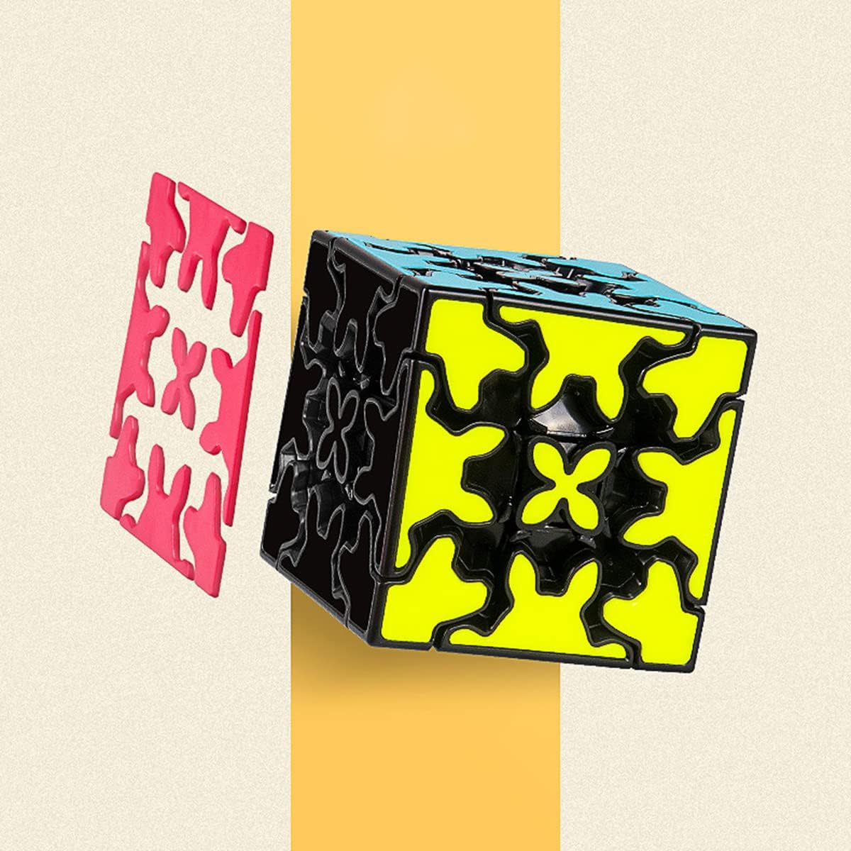 3×3 Gear Cube Three-Dimensional Gear Structure Brain Teaser Puzzle Cube Collection for Kids Suitable for Brain Development Puzzle Games Colorful