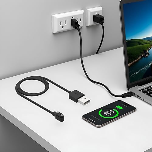 Miniatura 5 de Compatible con cargador de reloj inteligente Da Fit, cable de carga USB de repuesto para reloj inteligente, reloj inteligente, cables de repuesto y